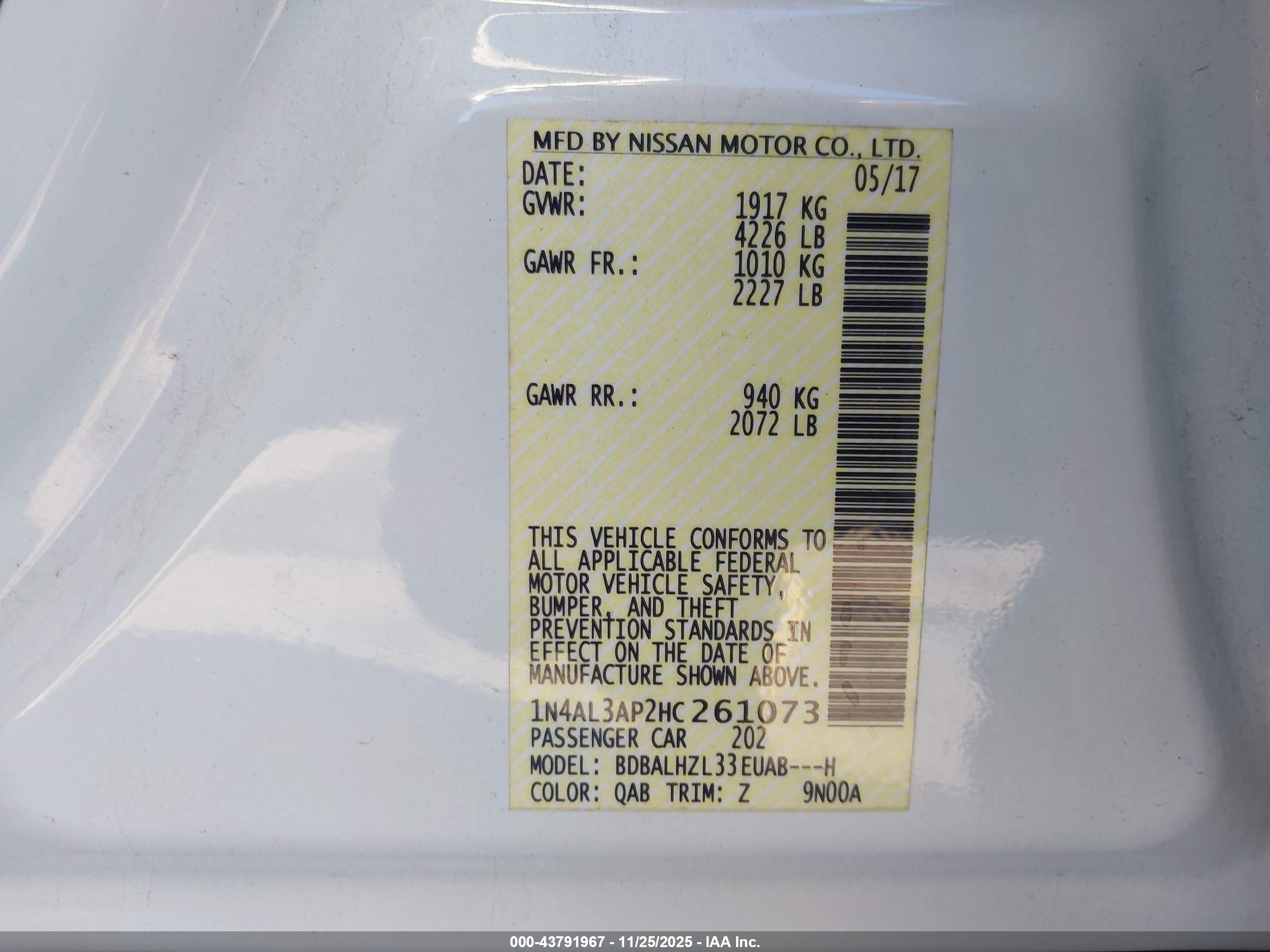 NISSAN ALTIMA image 9