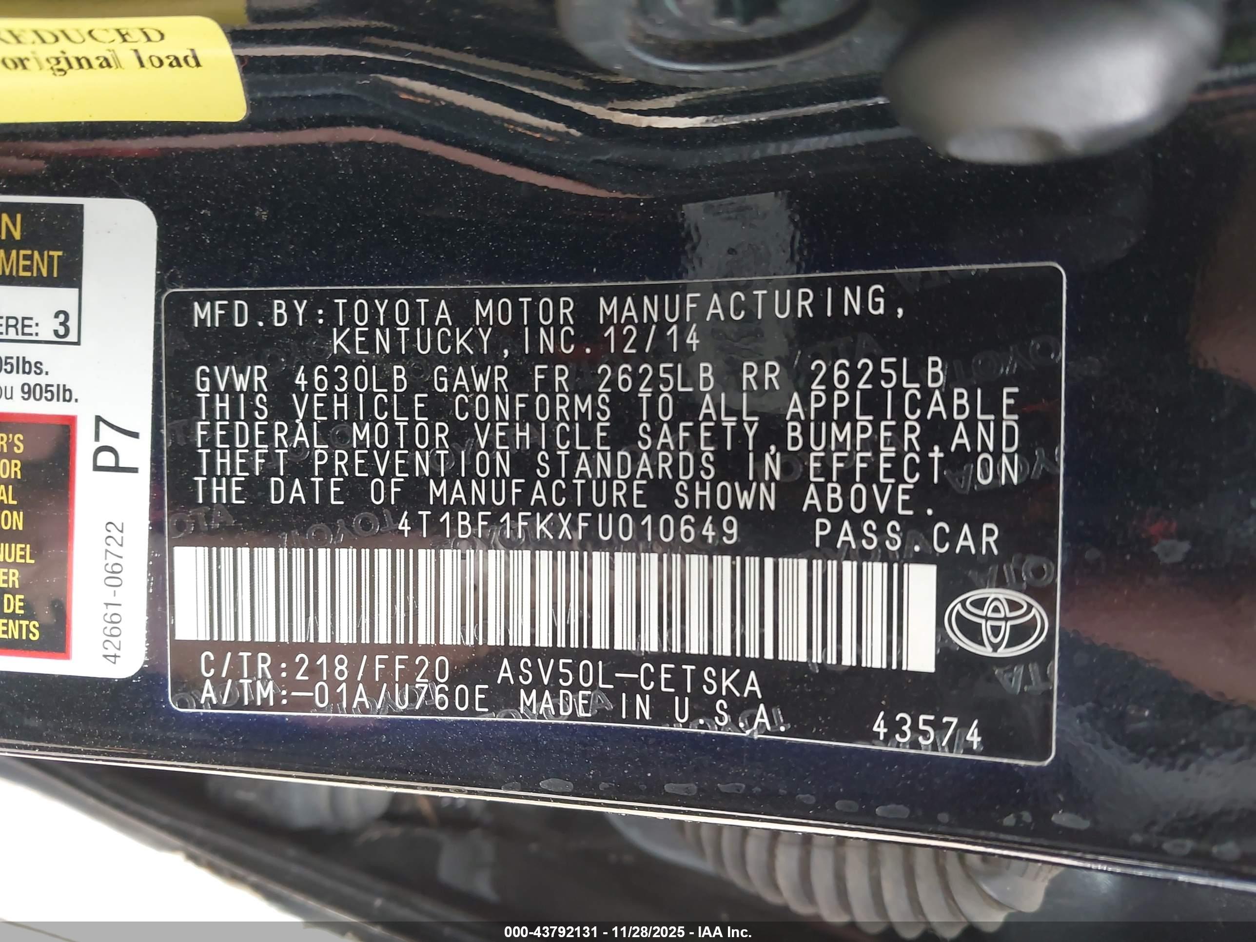 TOYOTA CAMRY image 9