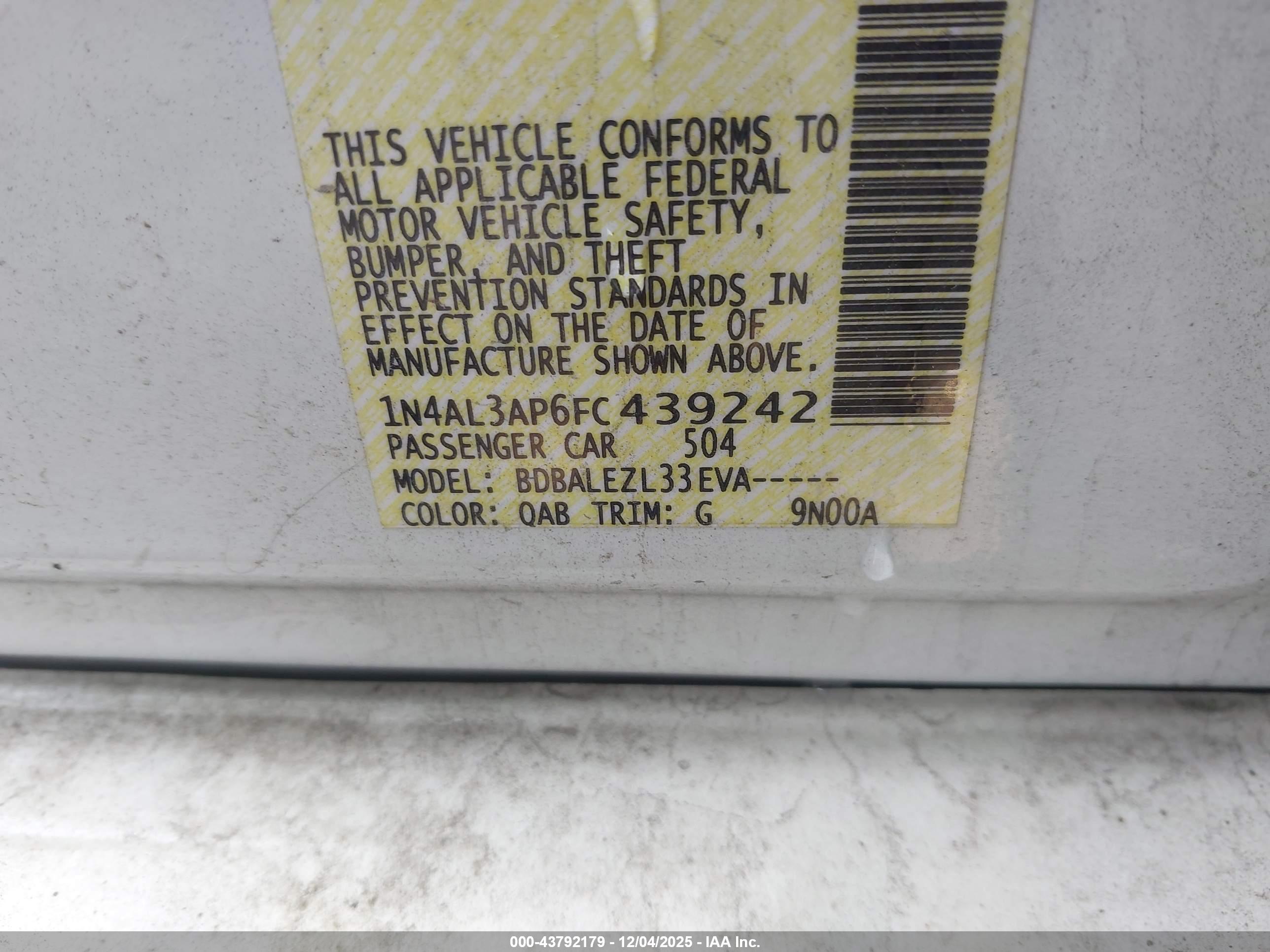 NISSAN ALTIMA image 9