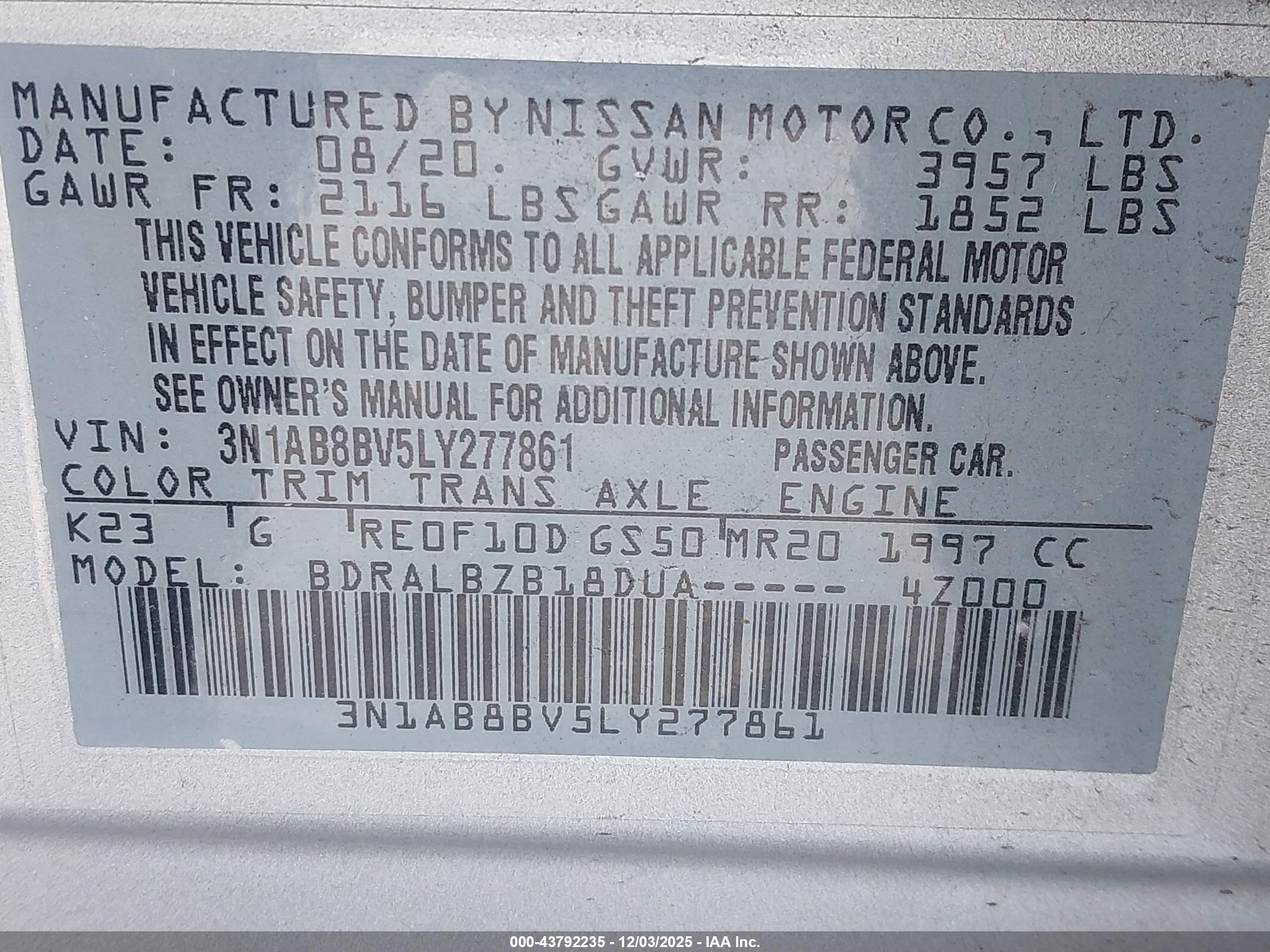 NISSAN SENTRA image 9