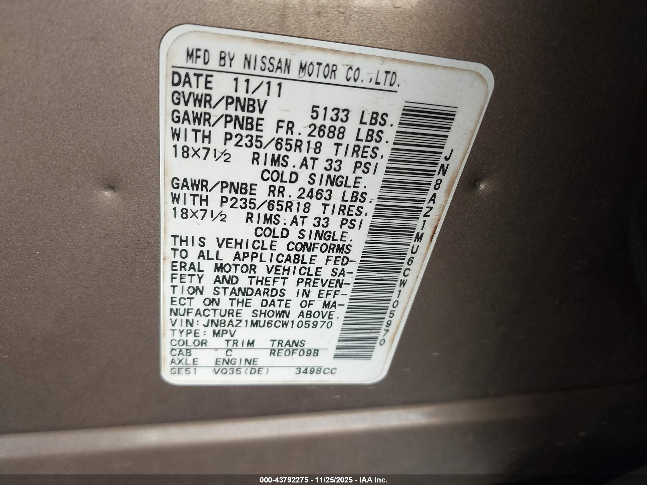 NISSAN MURANO image 9