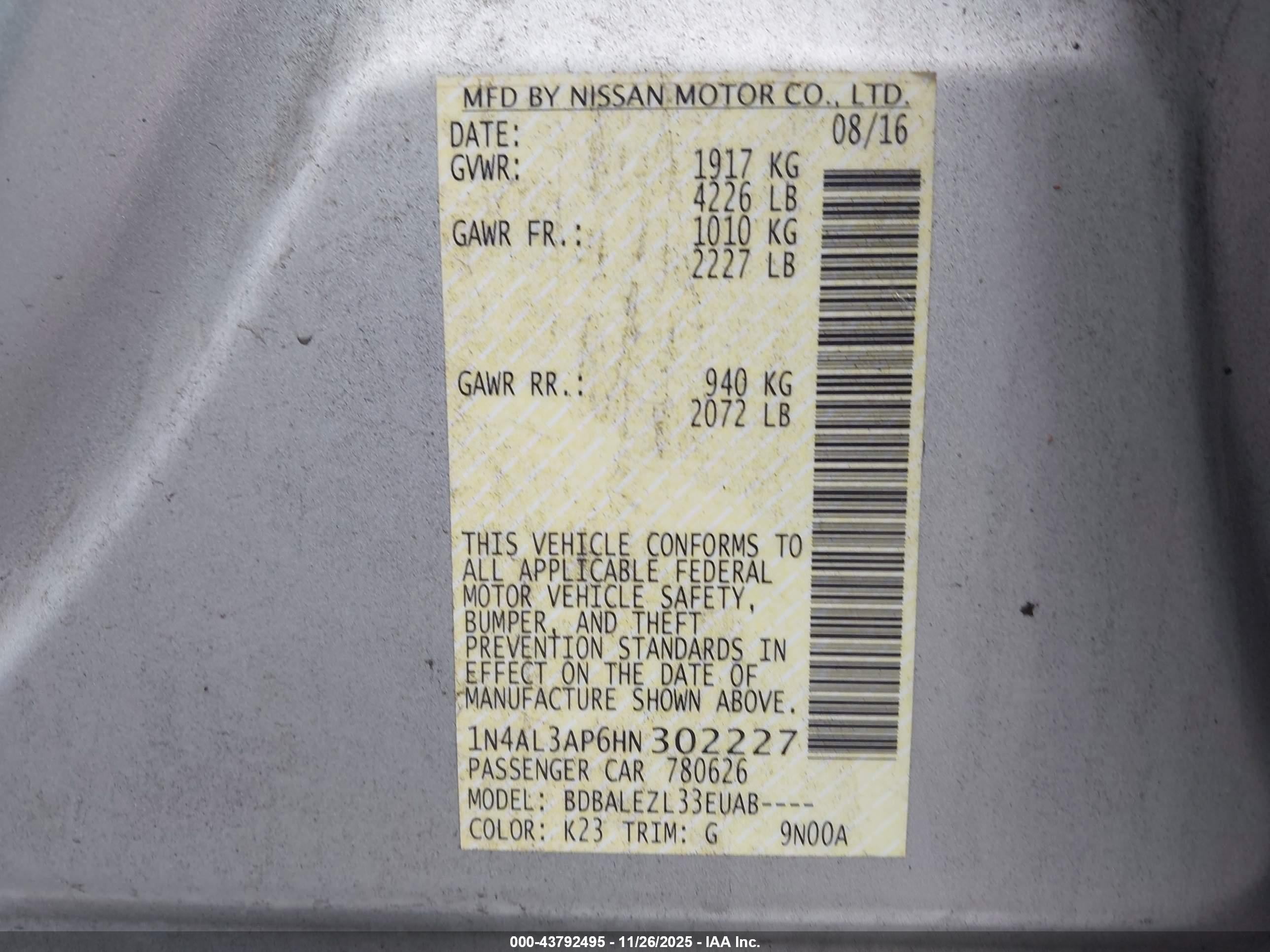 NISSAN ALTIMA image 9