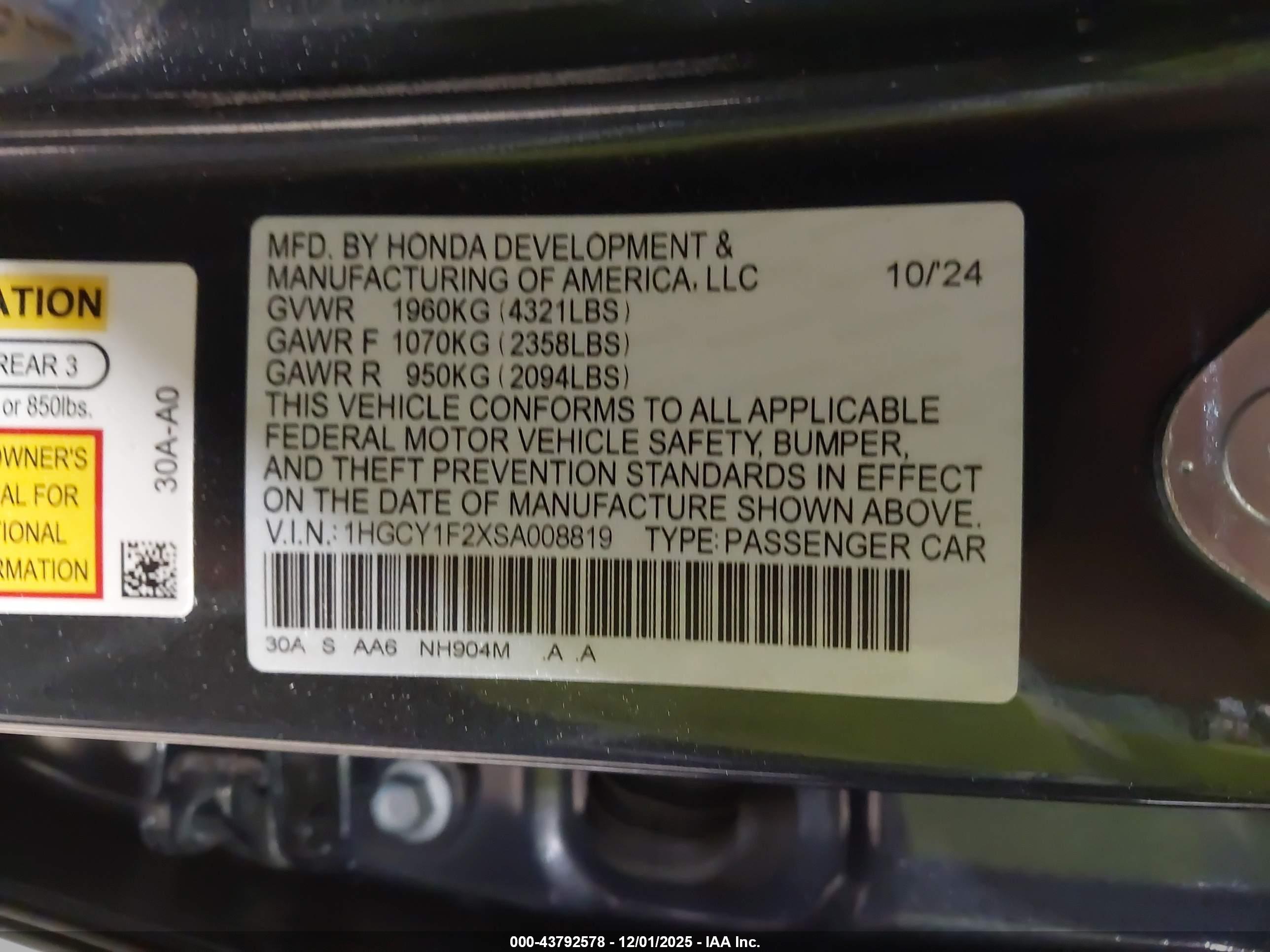HONDA ACCORD image 9