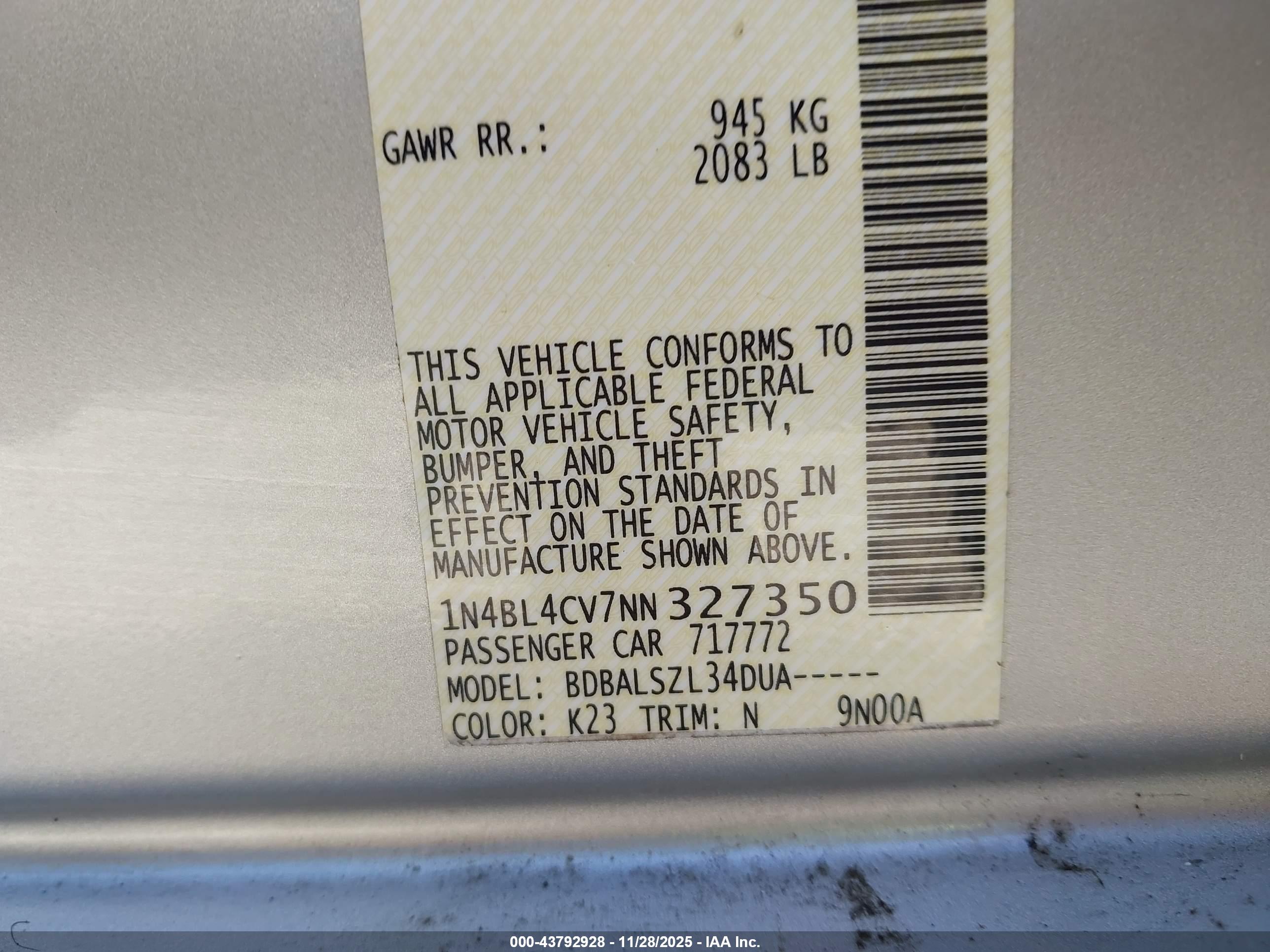 NISSAN ALTIMA image 9