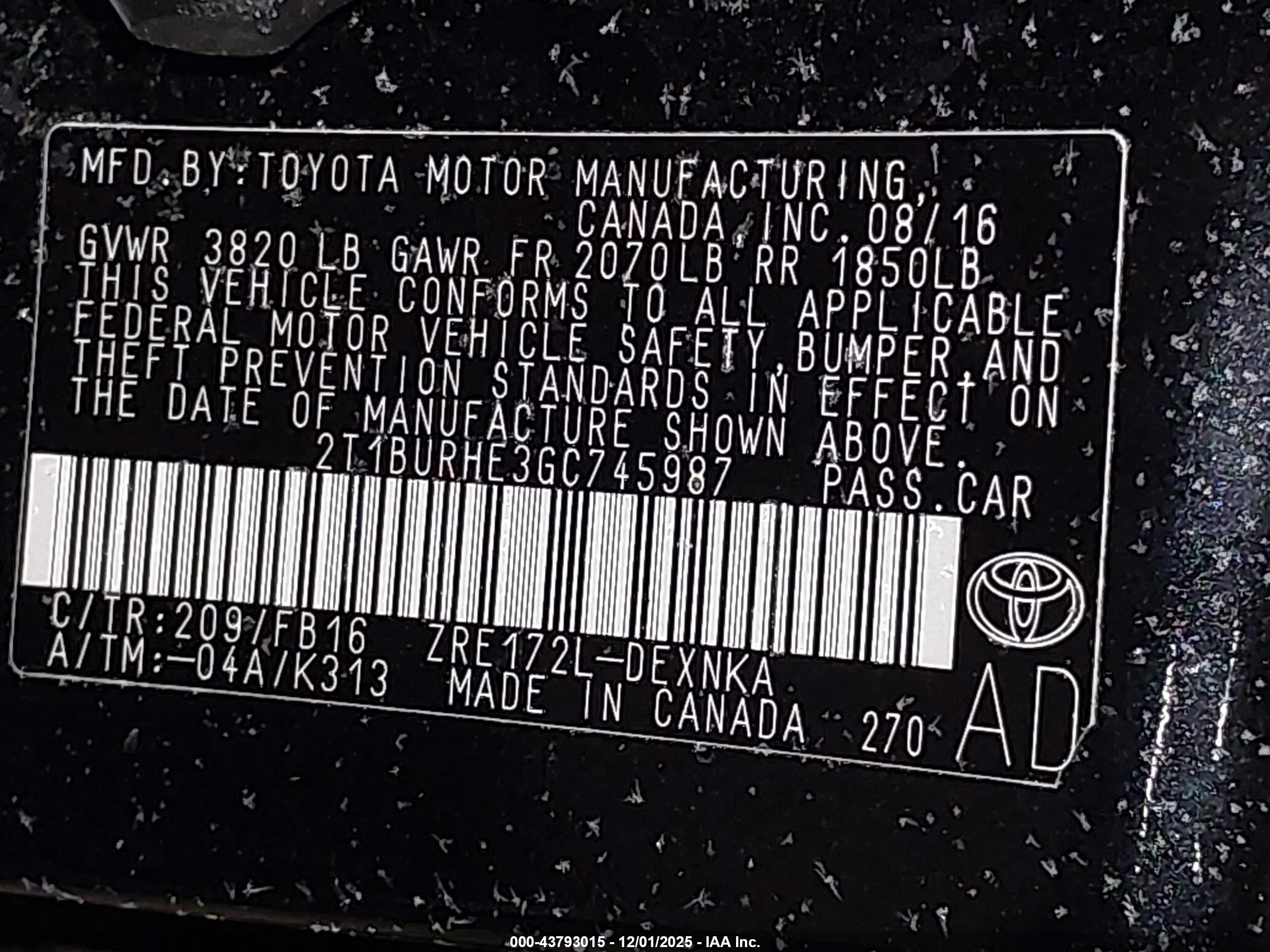 TOYOTA COROLLA image 9
