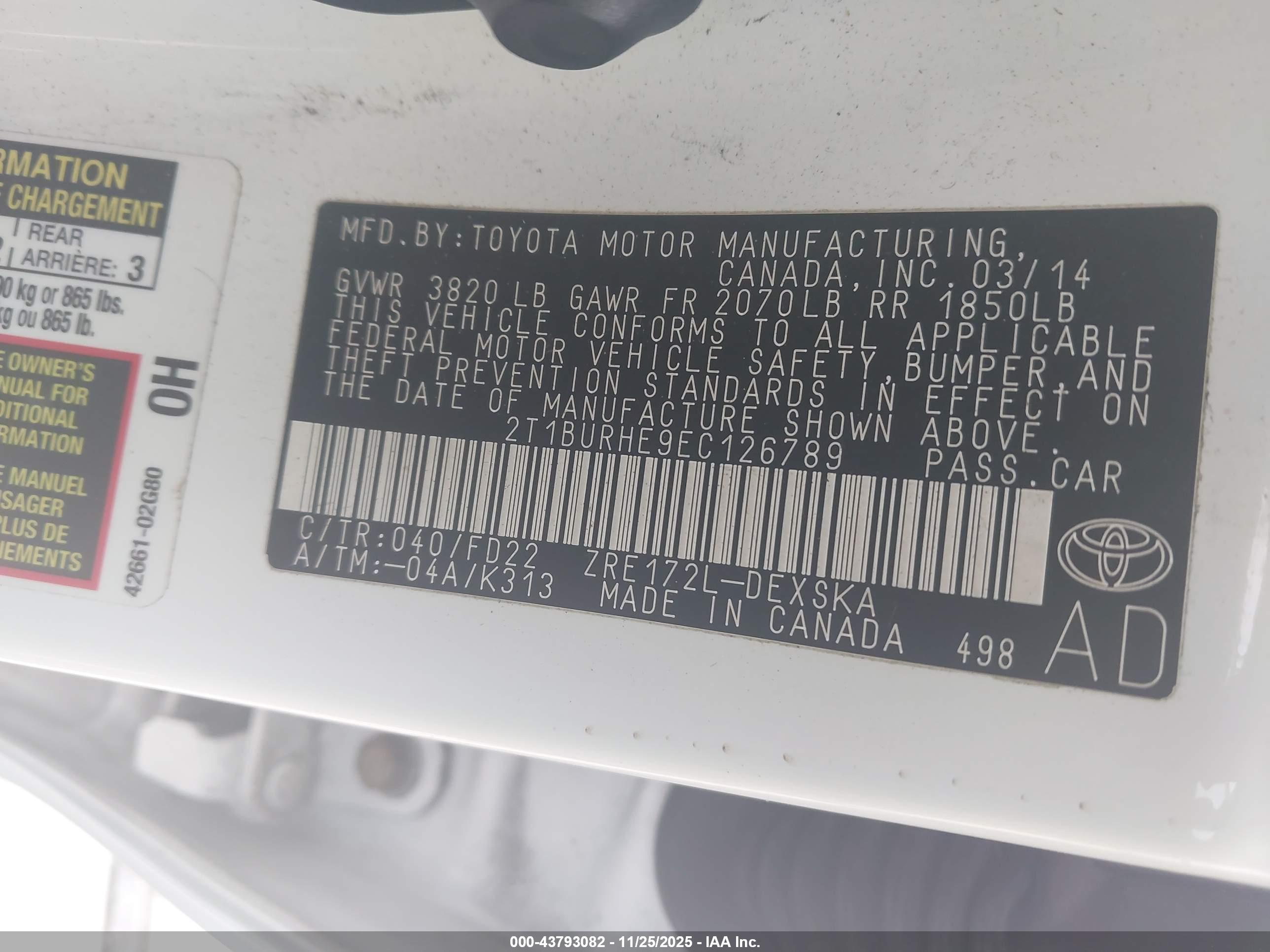 TOYOTA COROLLA image 9