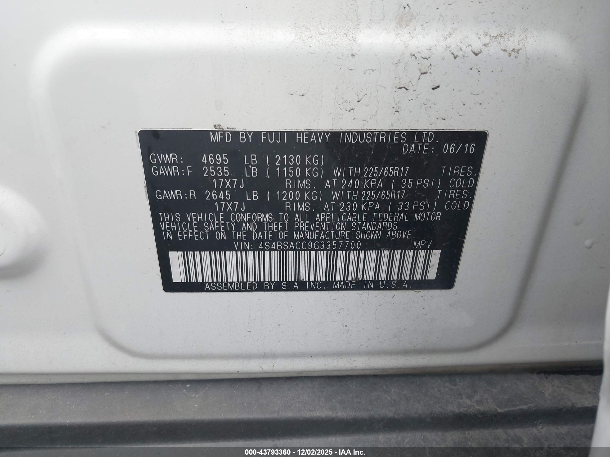 SUBARU OUTBACK image 9