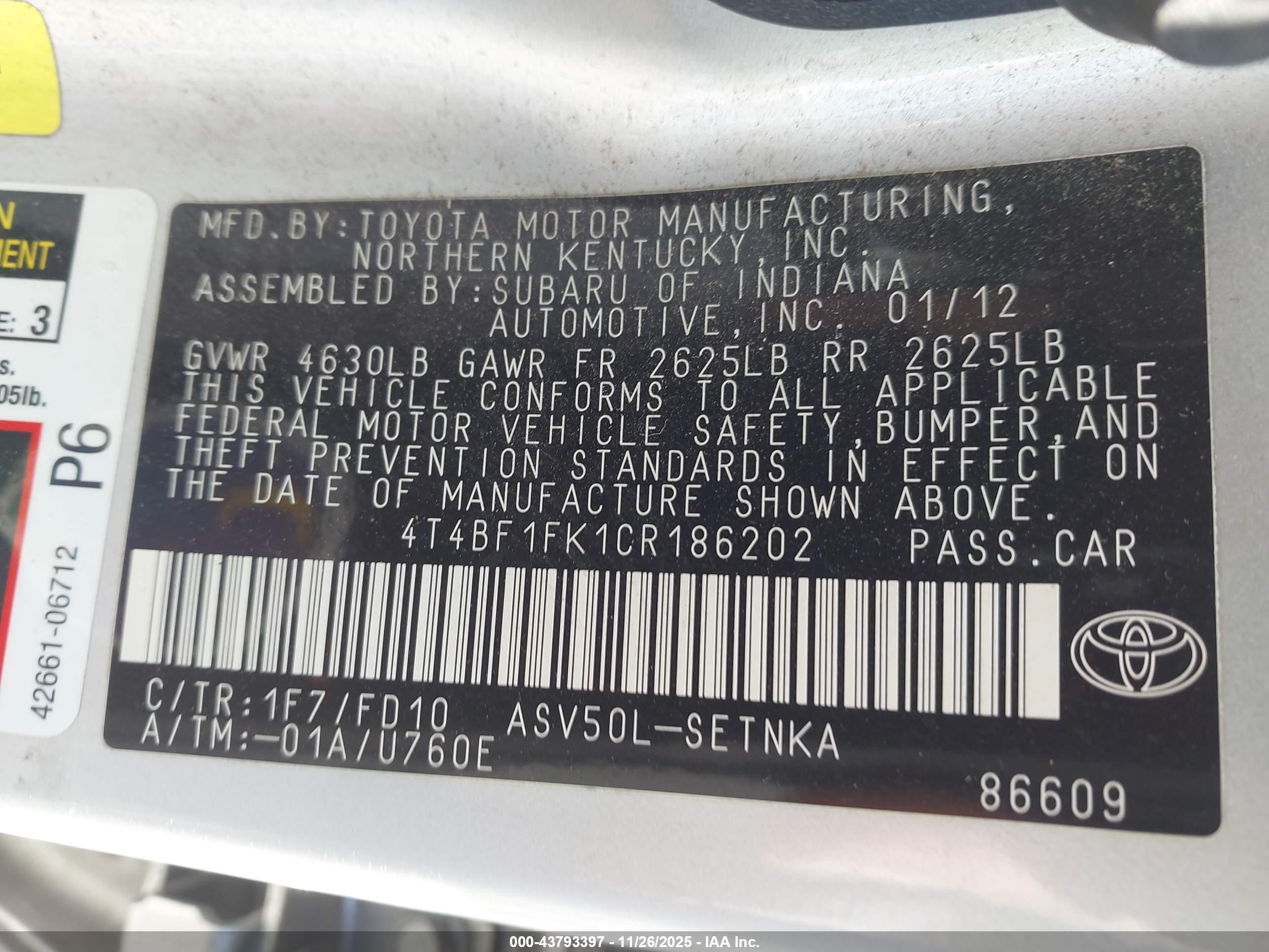 TOYOTA CAMRY image 9