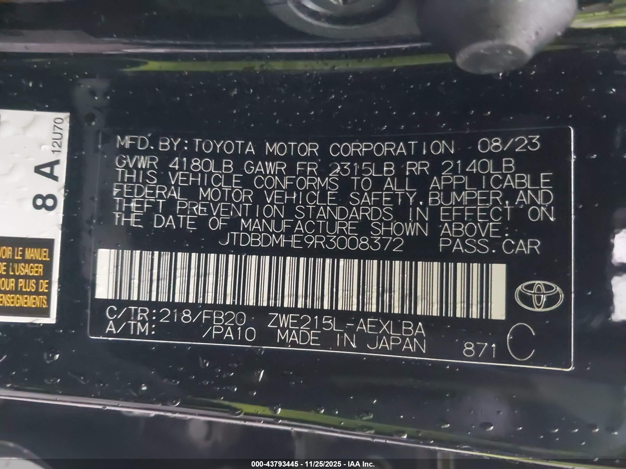 TOYOTA COROLLA image 9