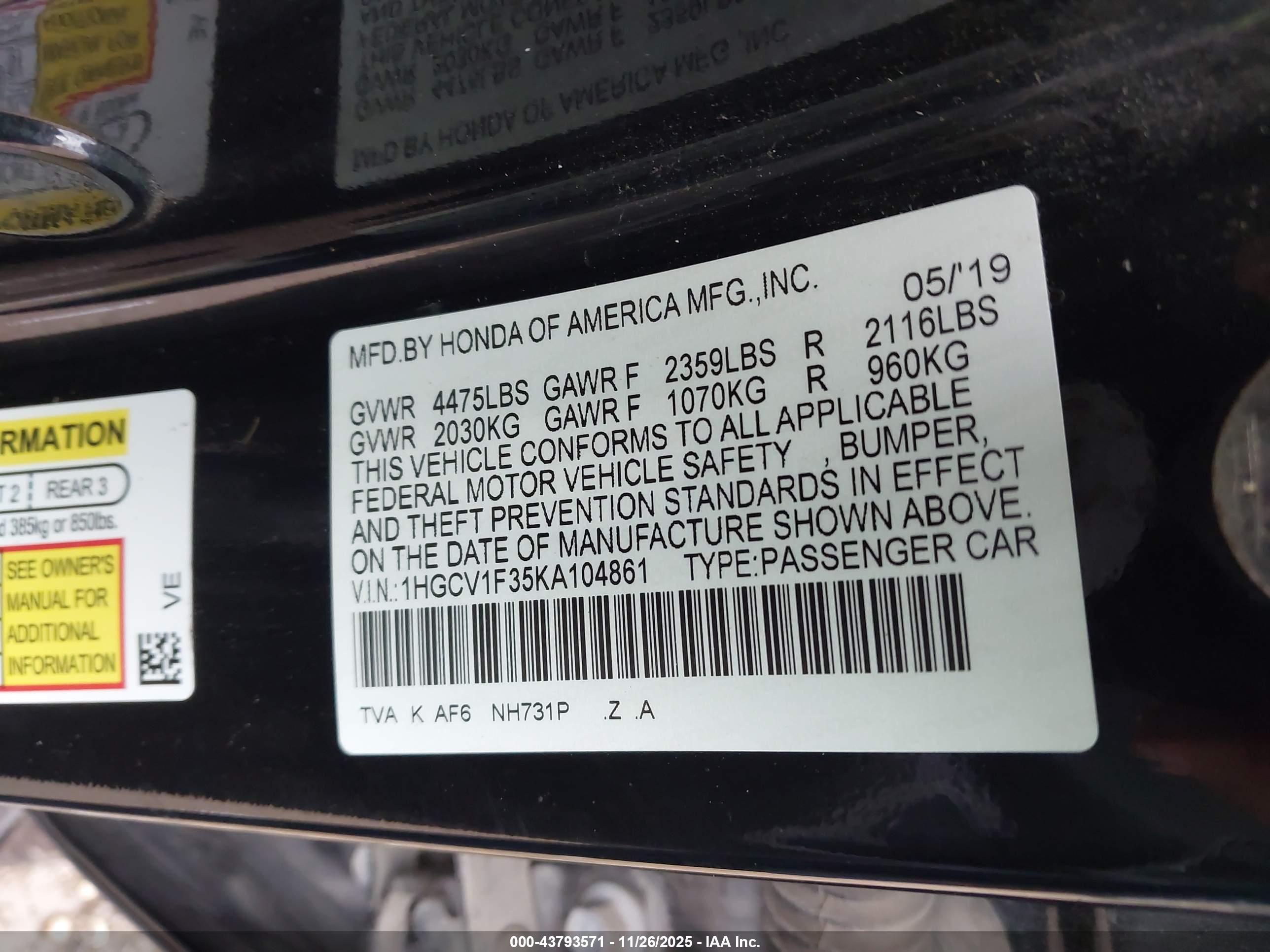HONDA ACCORD image 9
