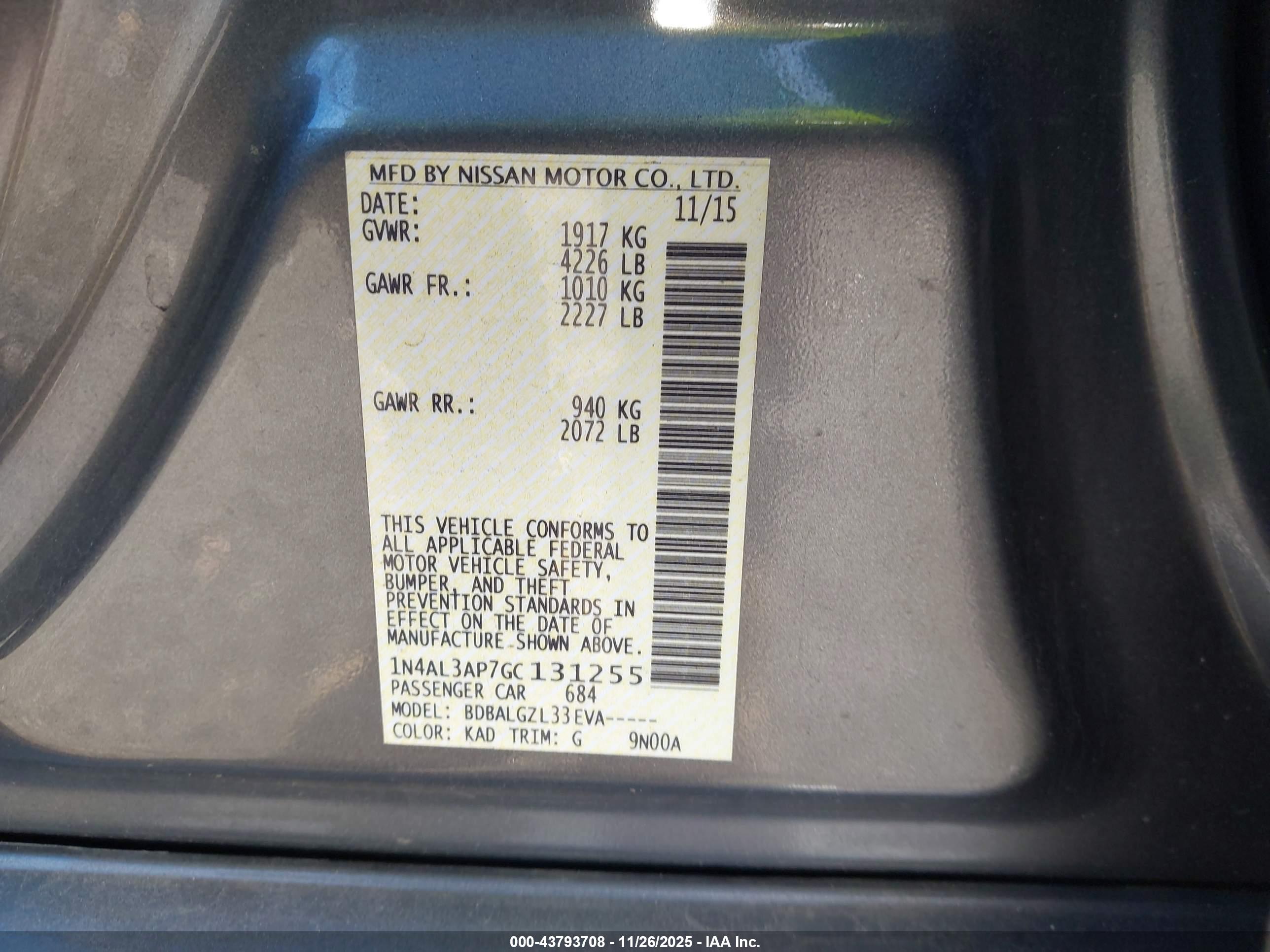 NISSAN ALTIMA image 9