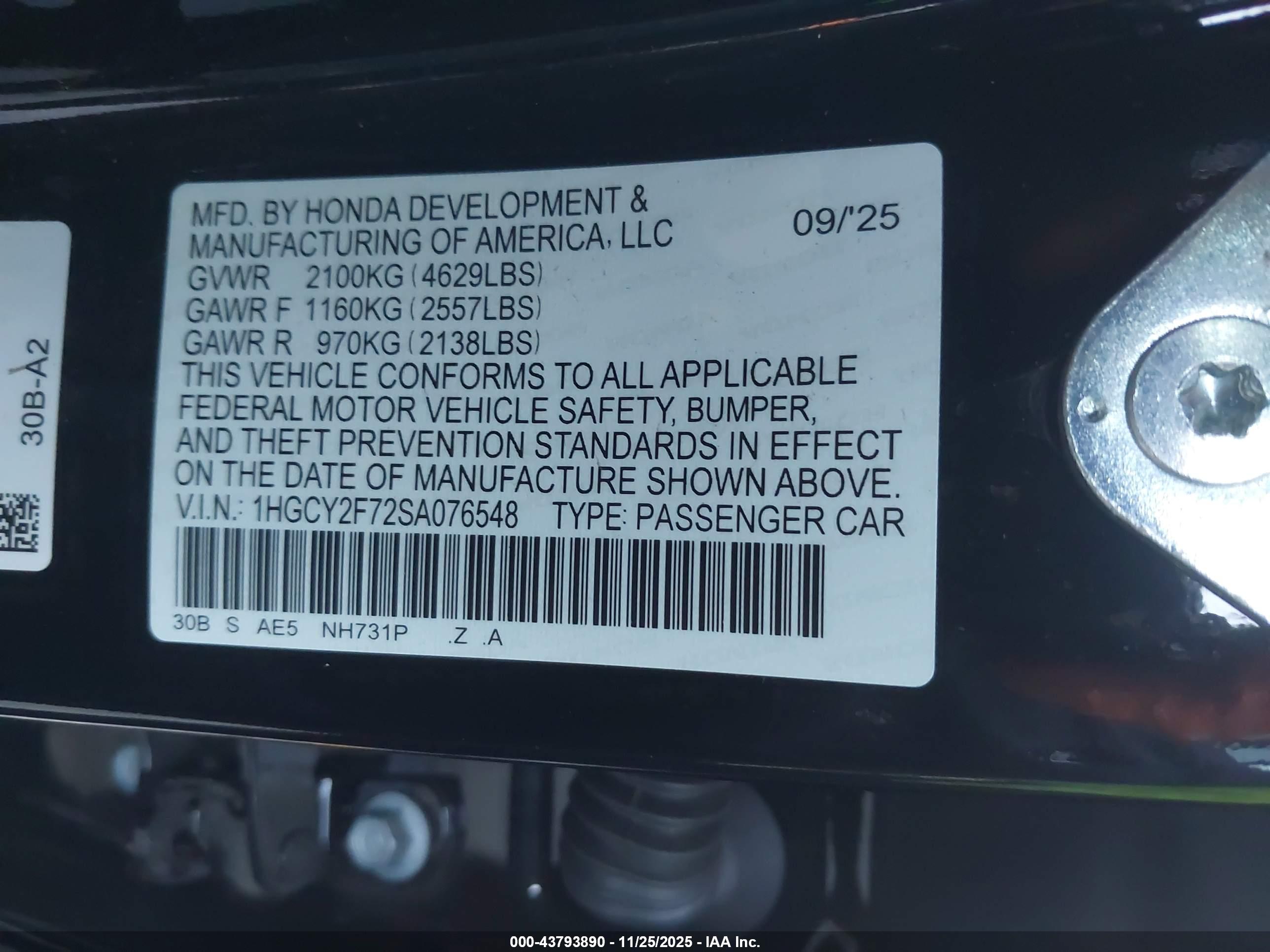 HONDA ACCORD image 9