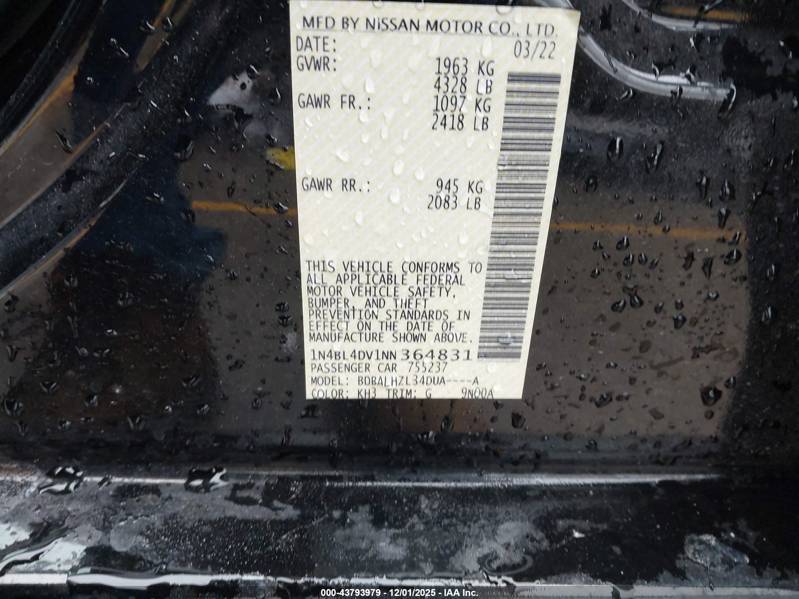 NISSAN ALTIMA image 9