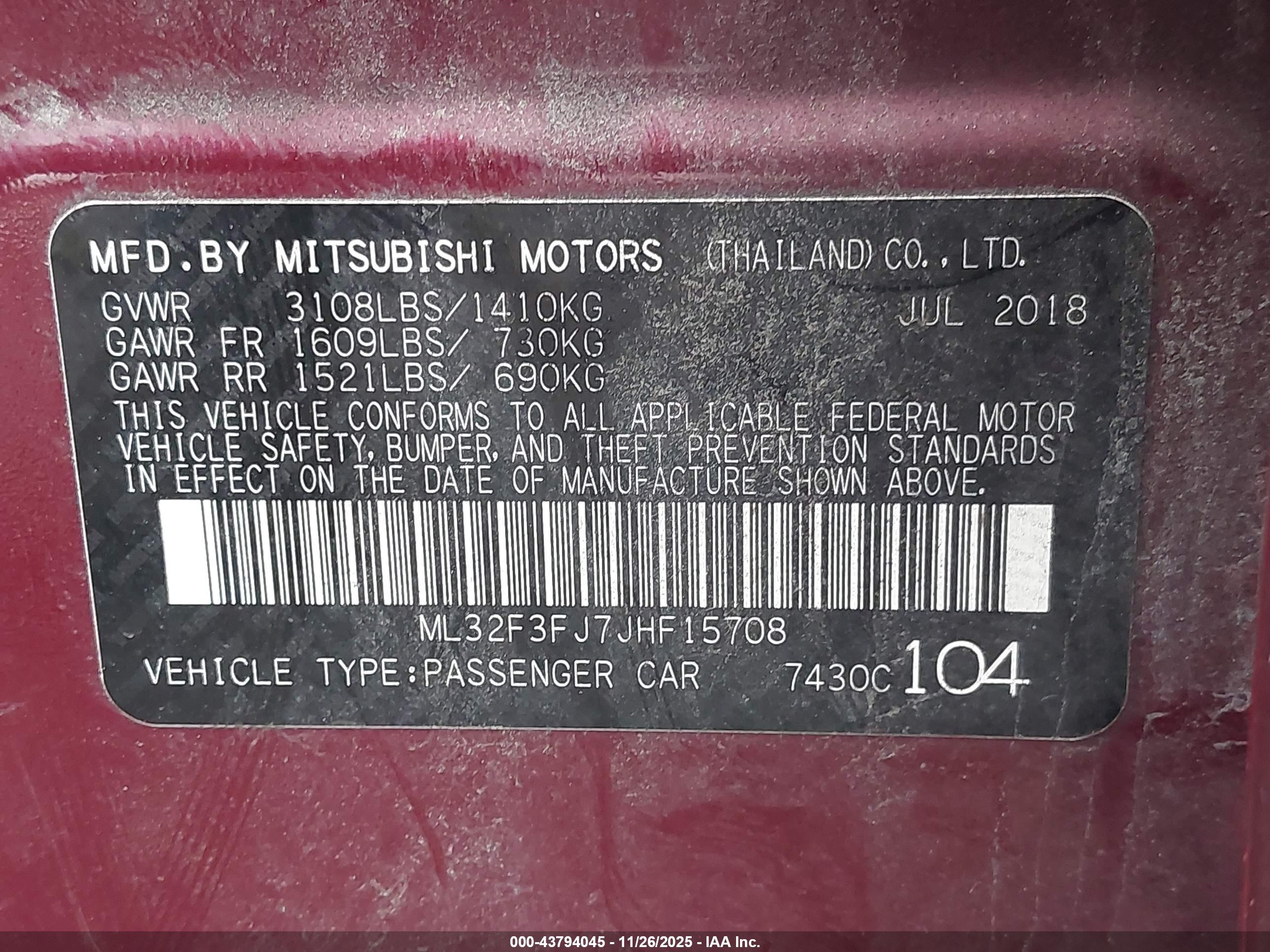 MITSUBISHI MIRAGE image 9