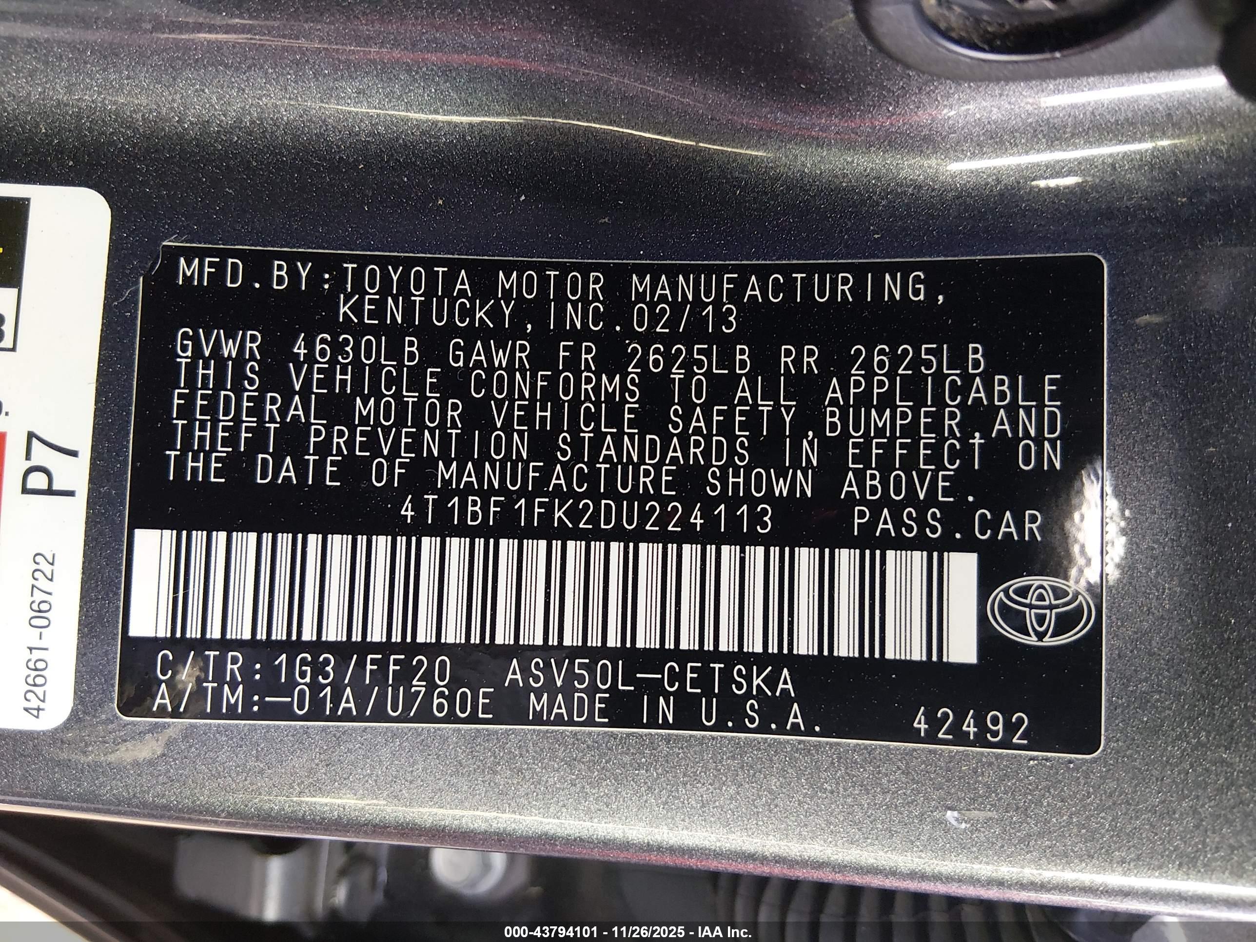 TOYOTA CAMRY image 9