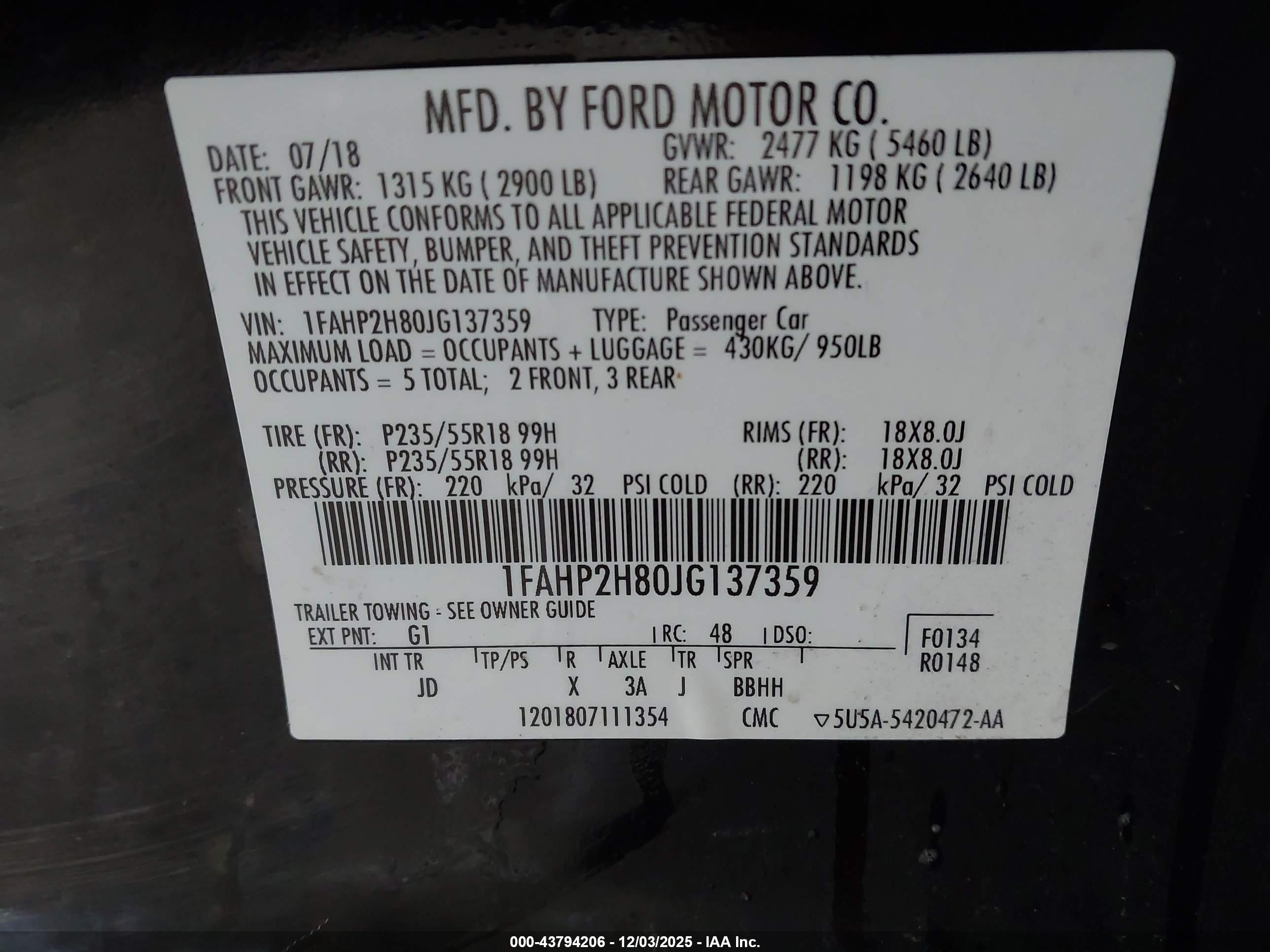 FORD TAURUS image 9