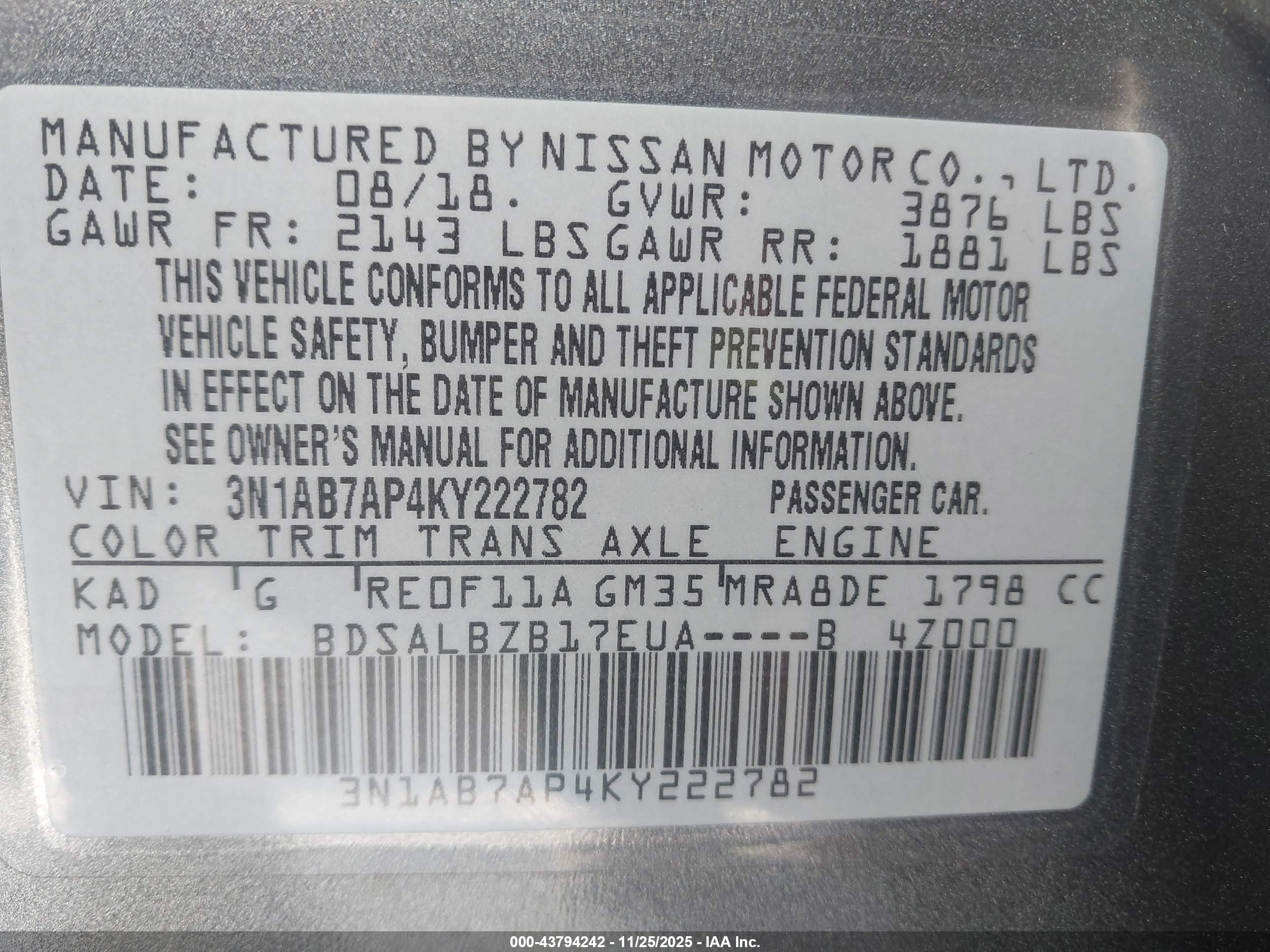 NISSAN SENTRA image 9