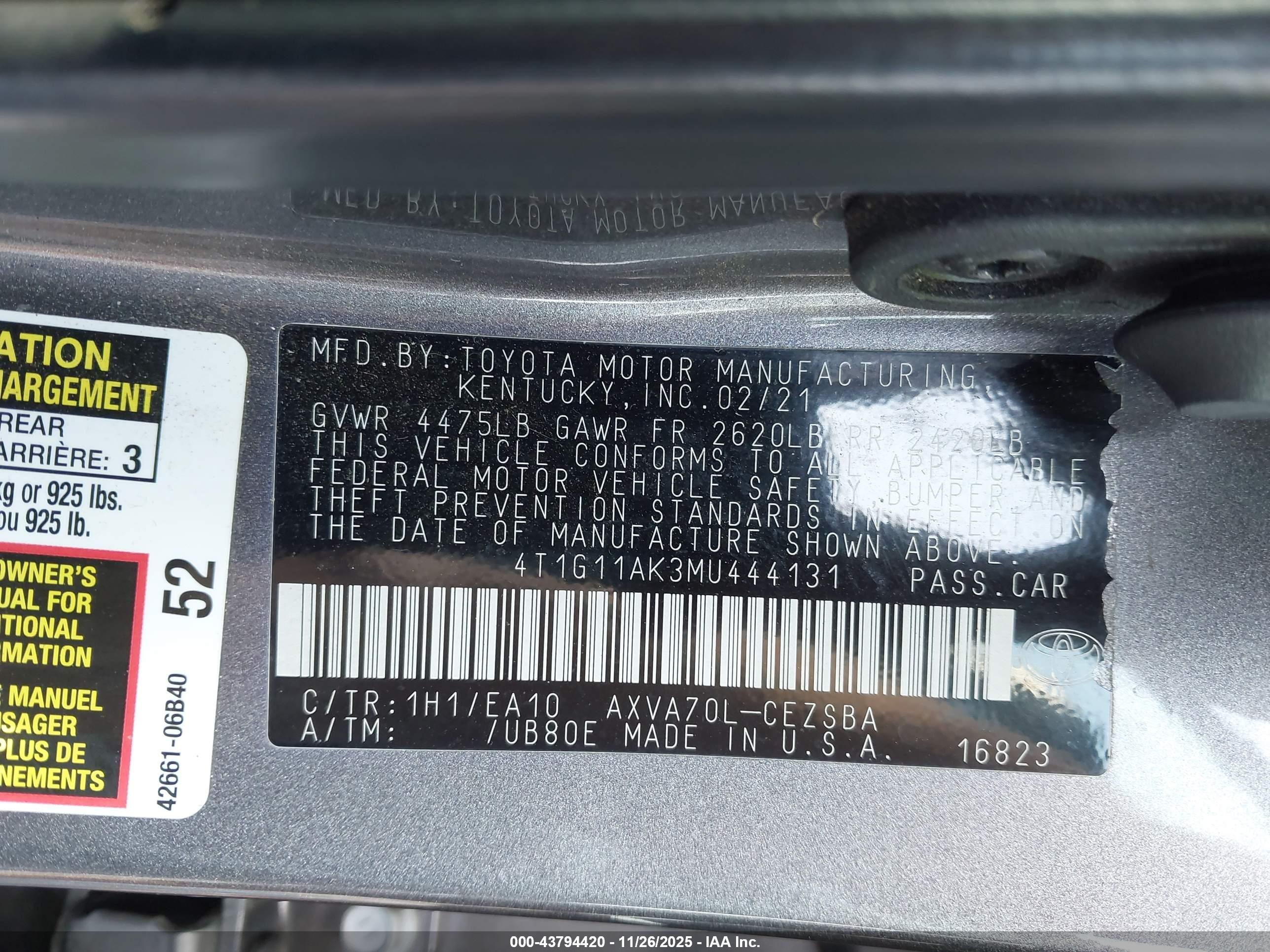 TOYOTA CAMRY image 9