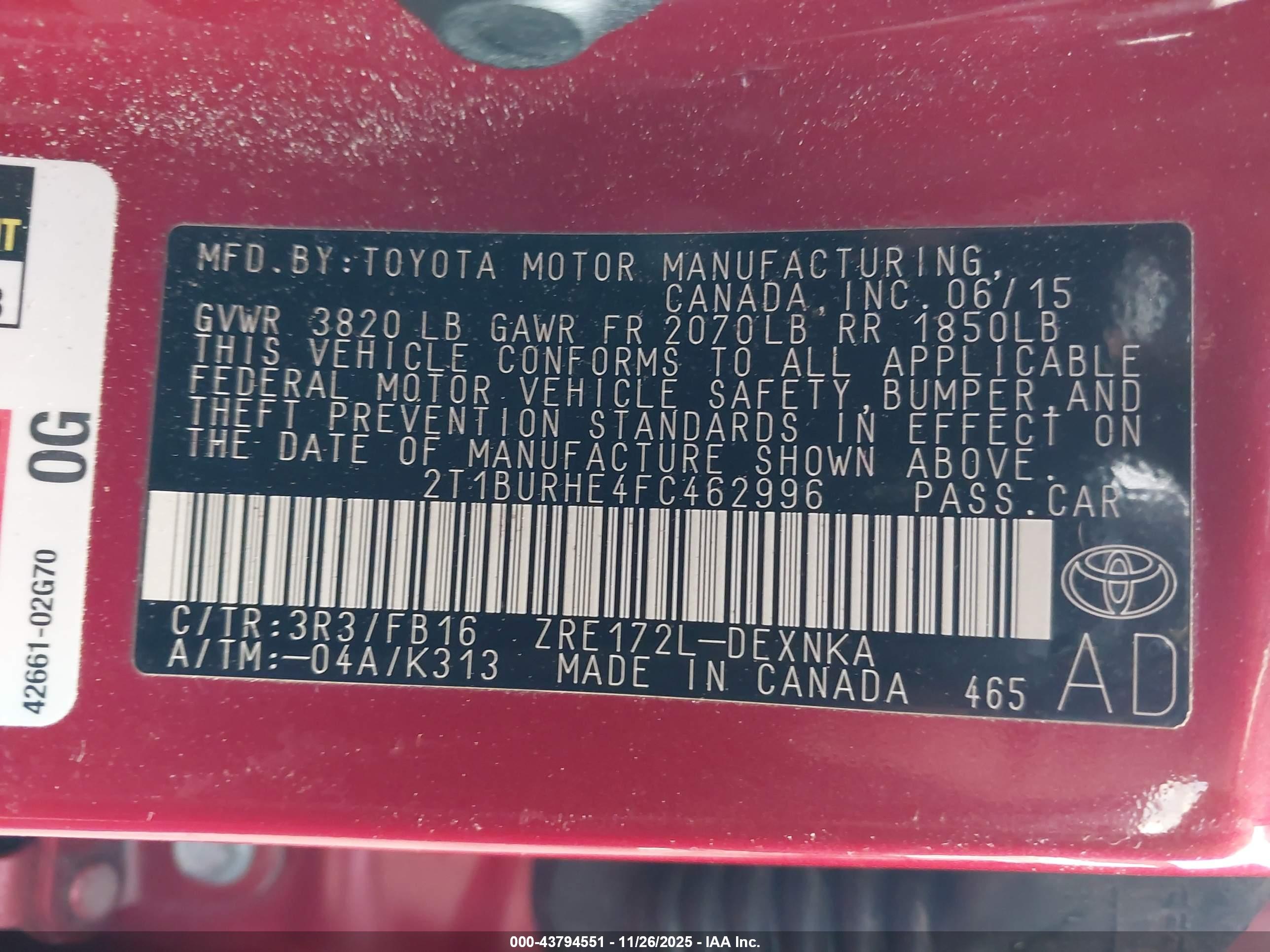 TOYOTA COROLLA image 9