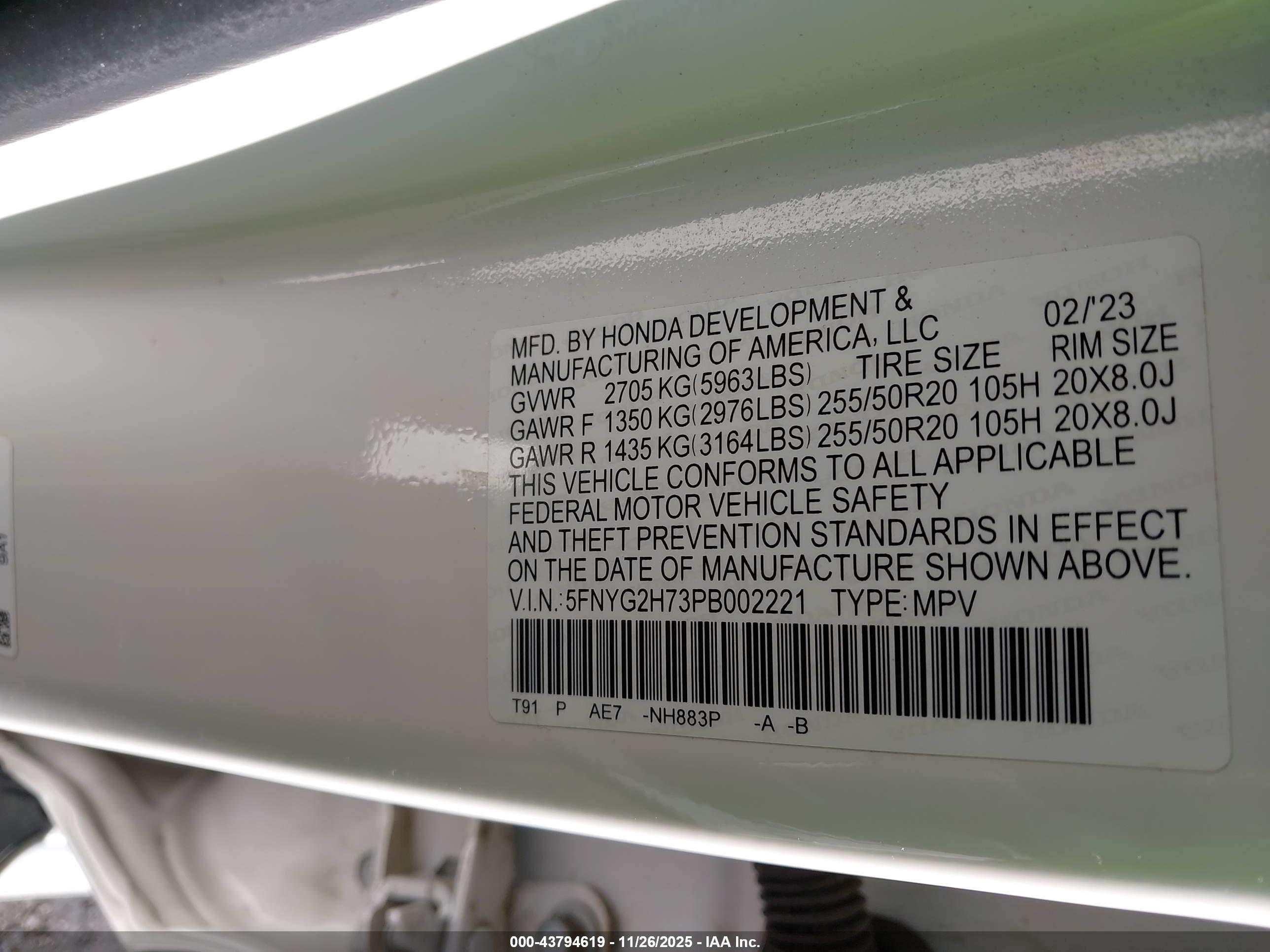 HONDA PILOT image 9