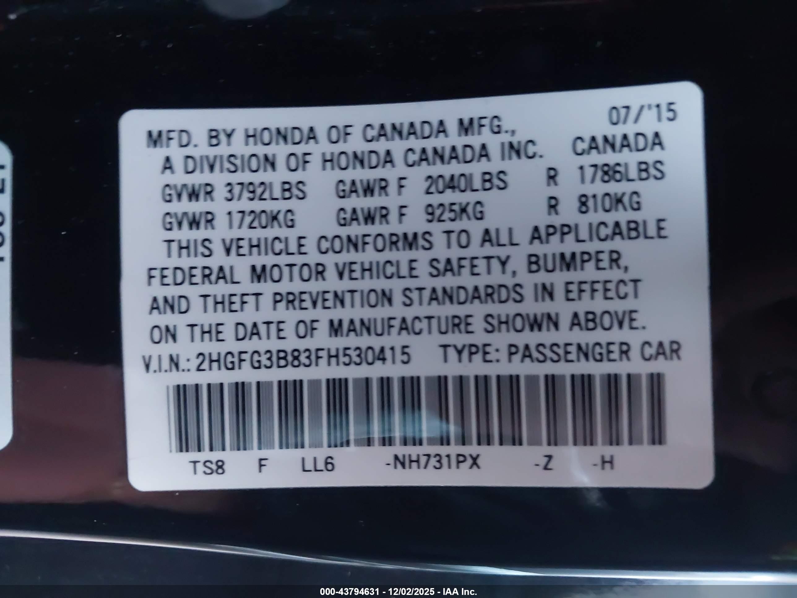 HONDA CIVIC image 9