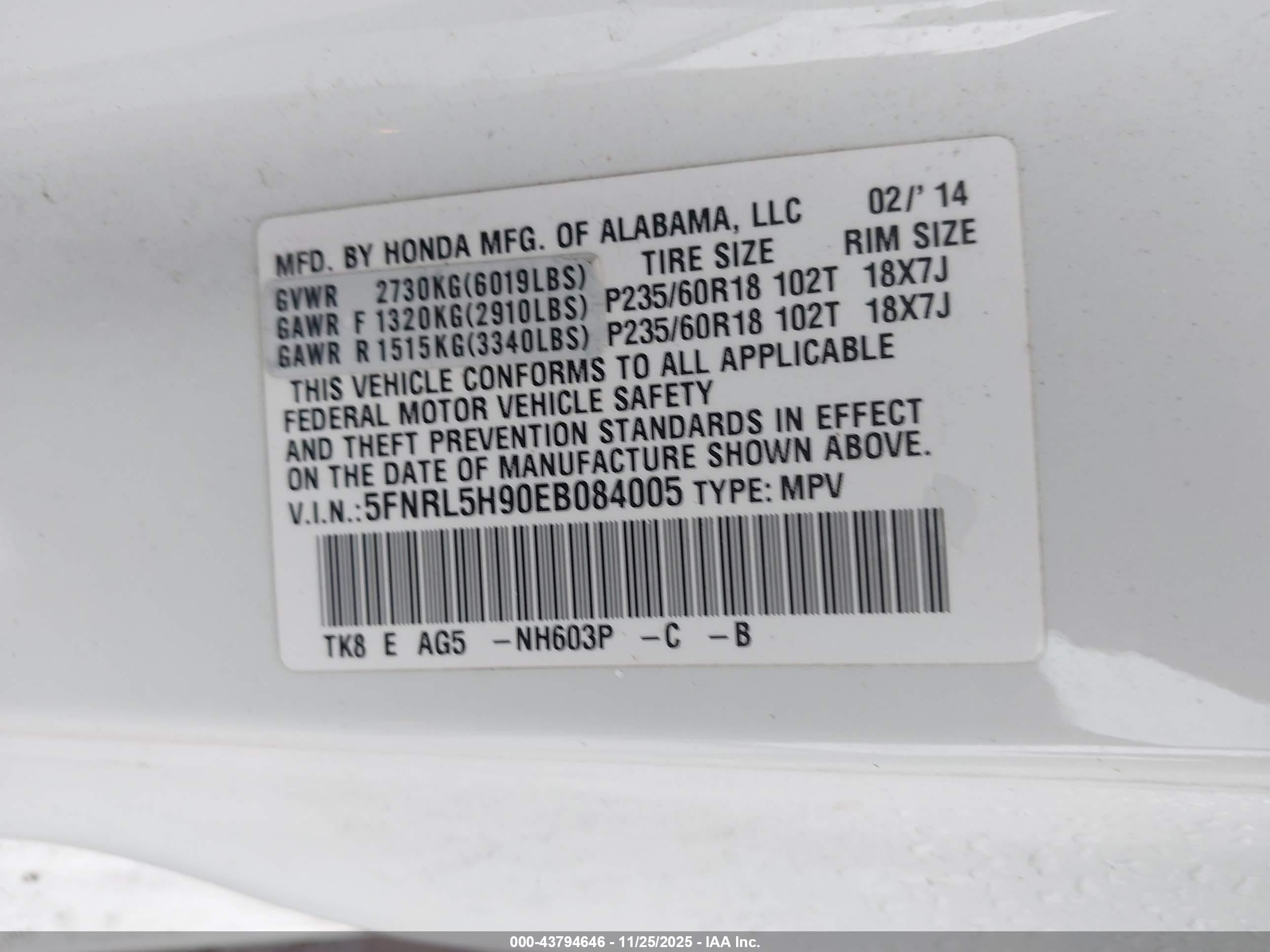 HONDA ODYSSEY image 9
