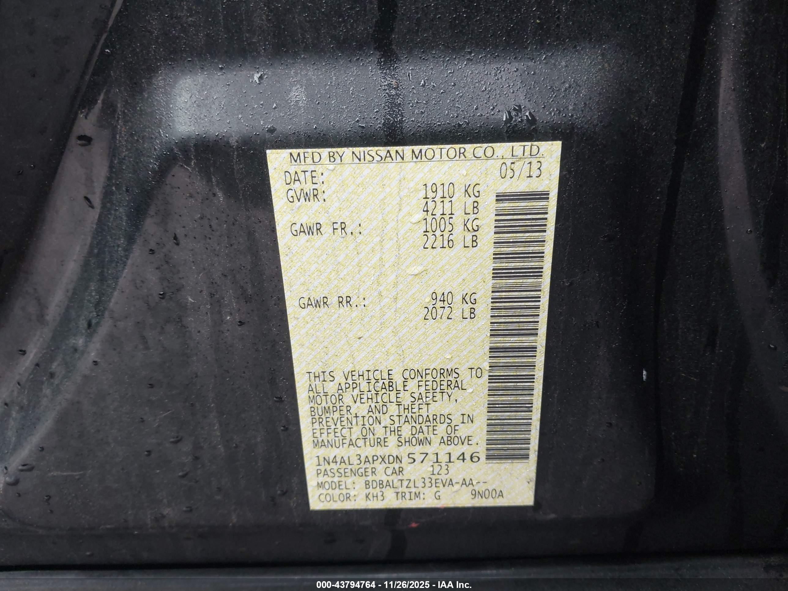 NISSAN ALTIMA image 9