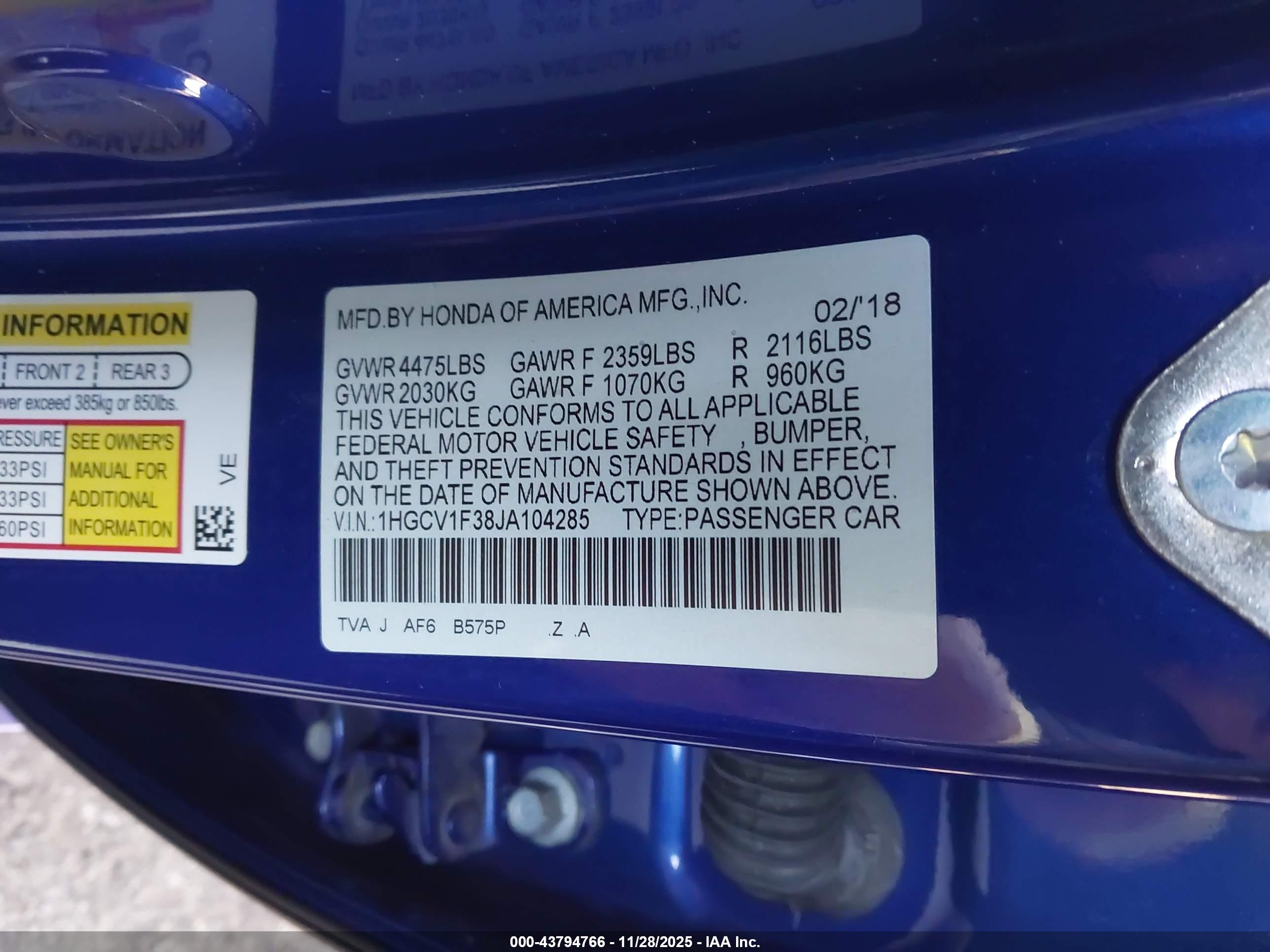 HONDA ACCORD image 9