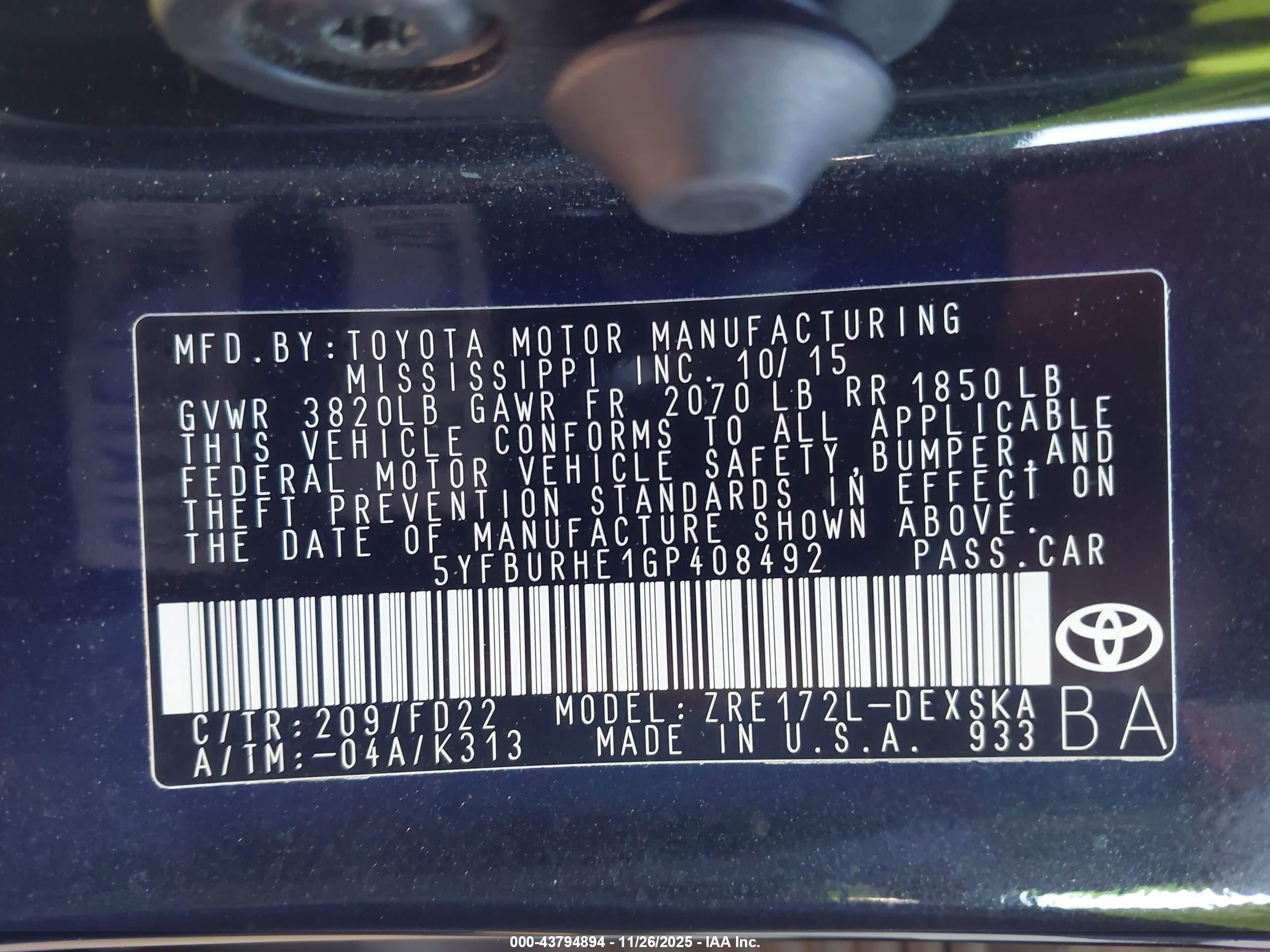 TOYOTA COROLLA image 9