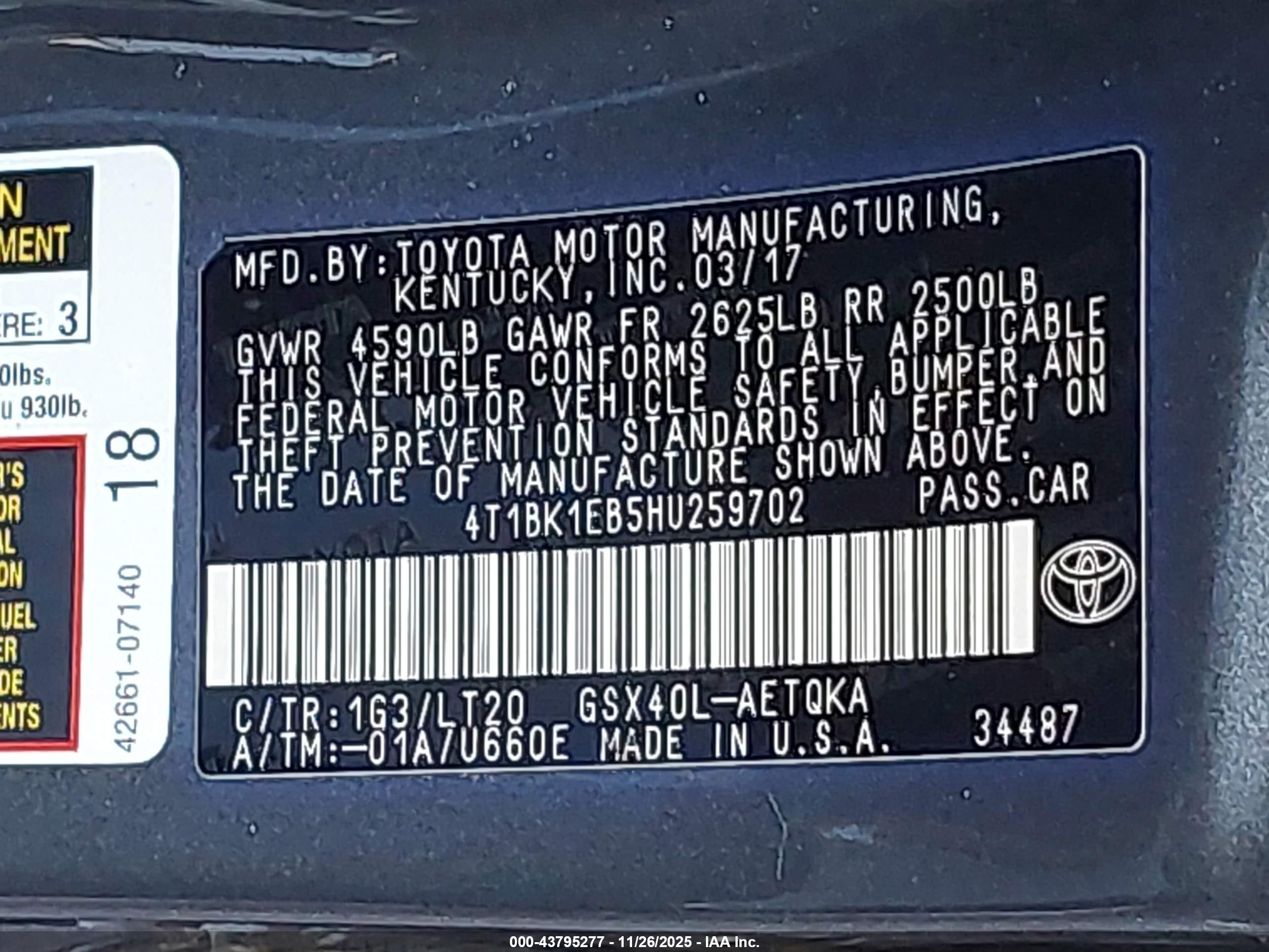 TOYOTA AVALON image 9