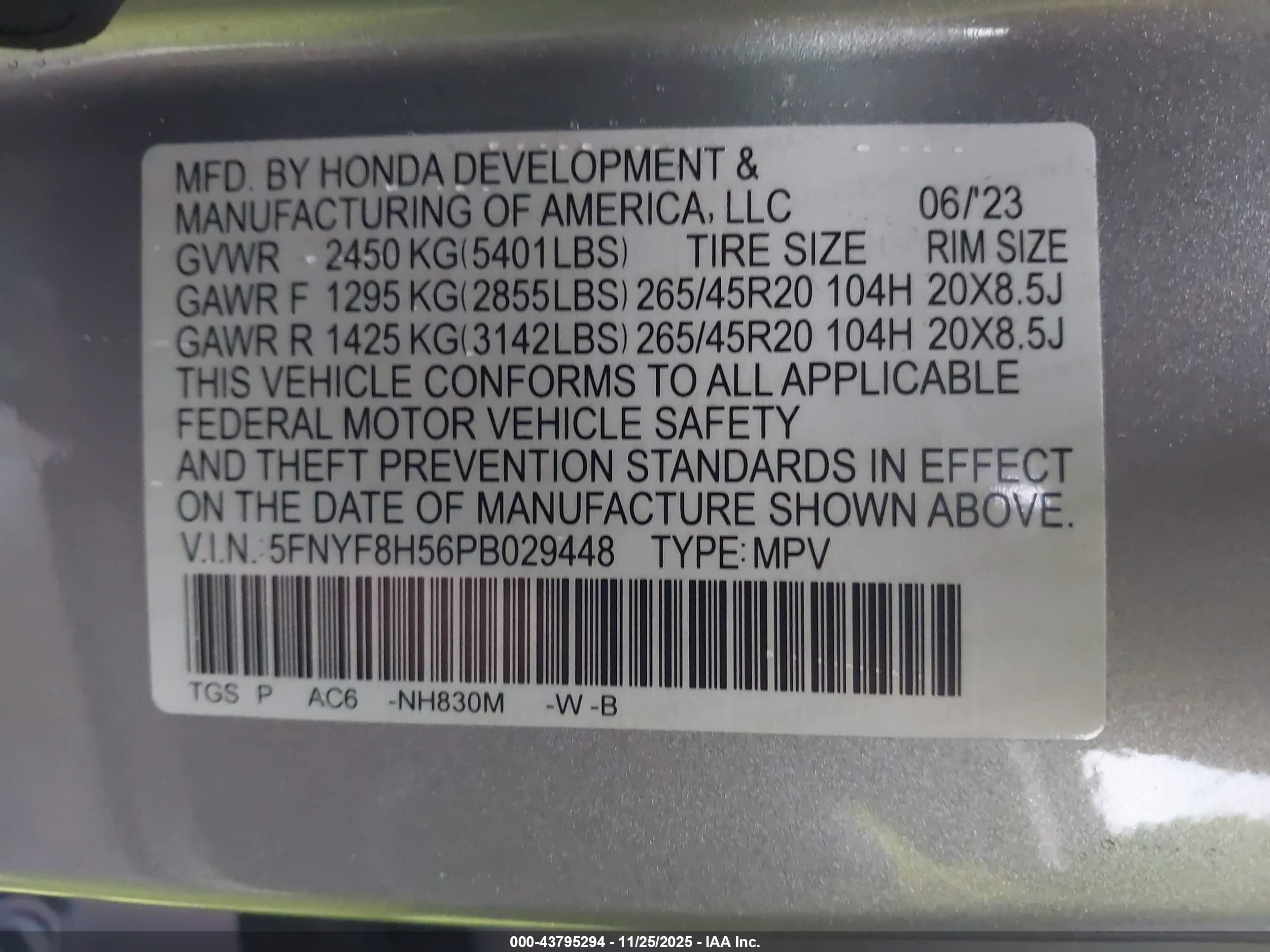 HONDA PASSPORT image 9