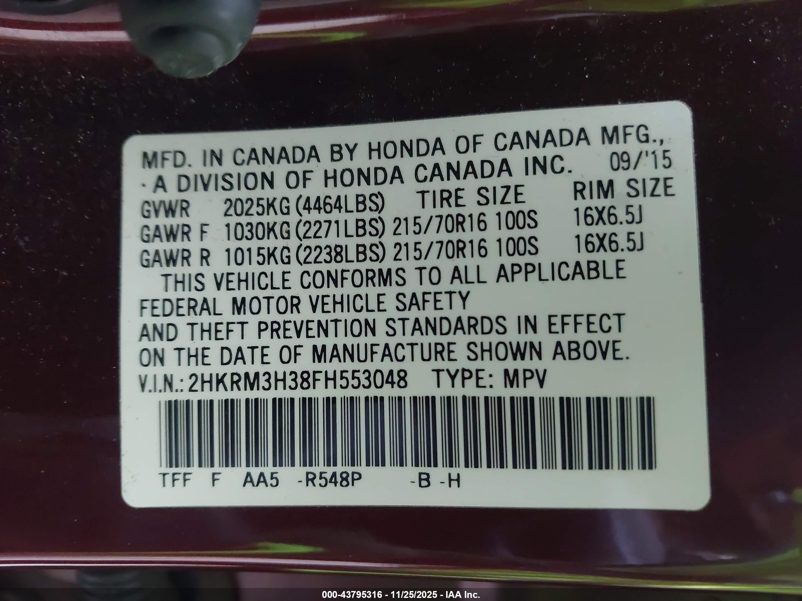 HONDA CR-V image 9
