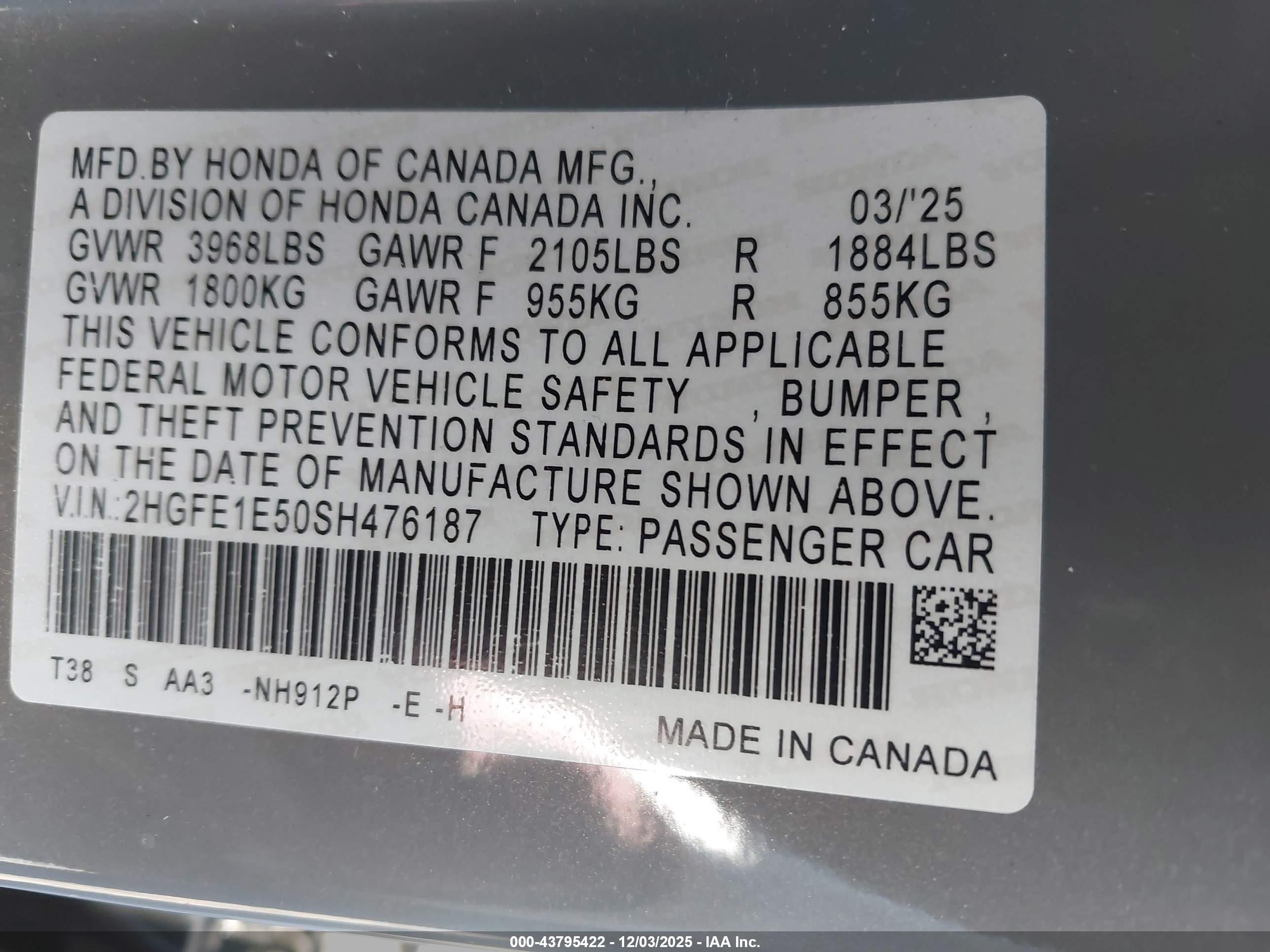 HONDA CIVIC image 9
