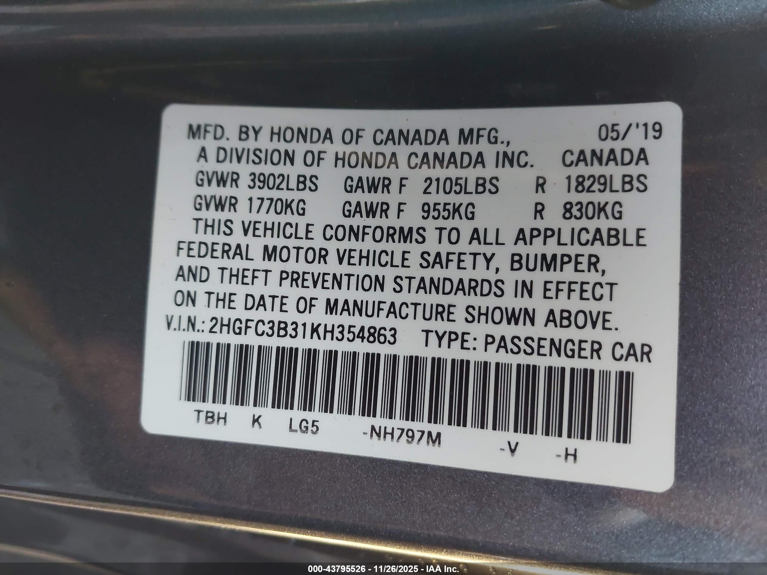 HONDA CIVIC image 9