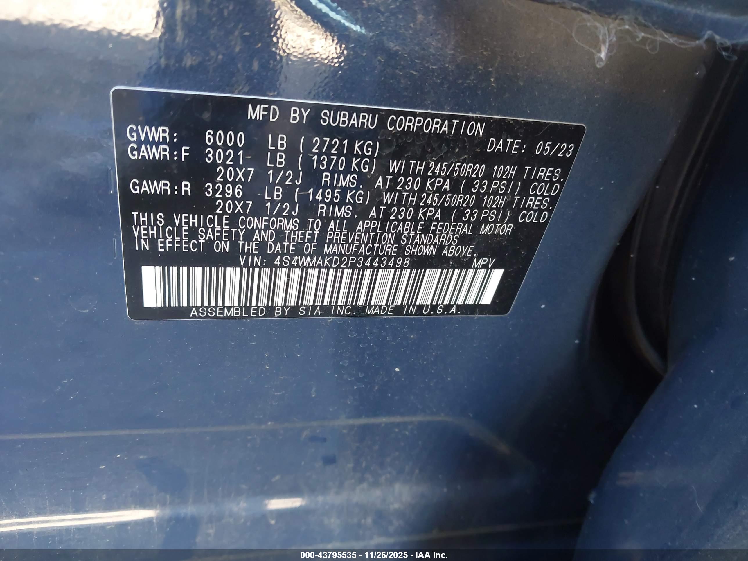 SUBARU ASCENT image 9