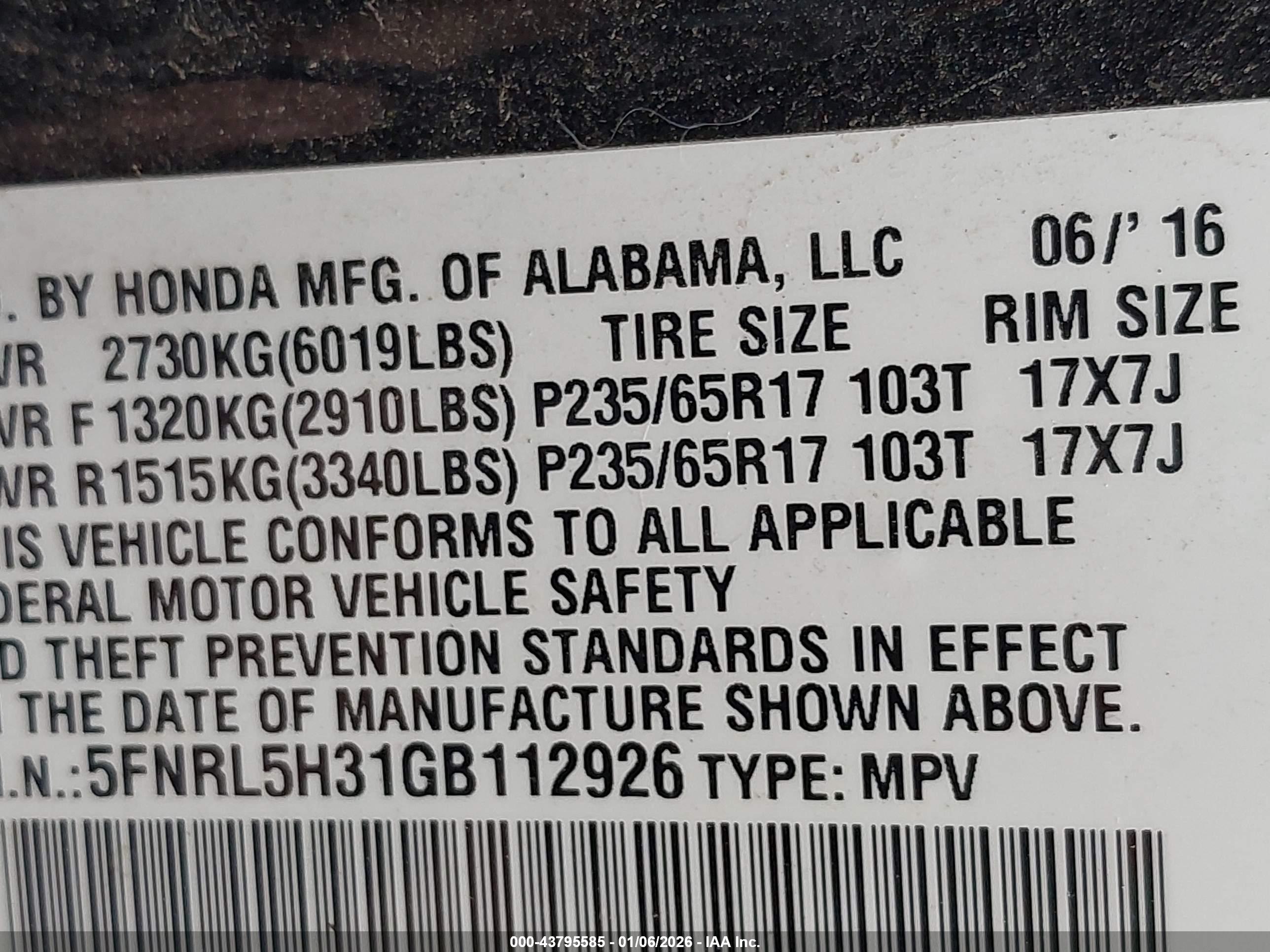 HONDA ODYSSEY image 9