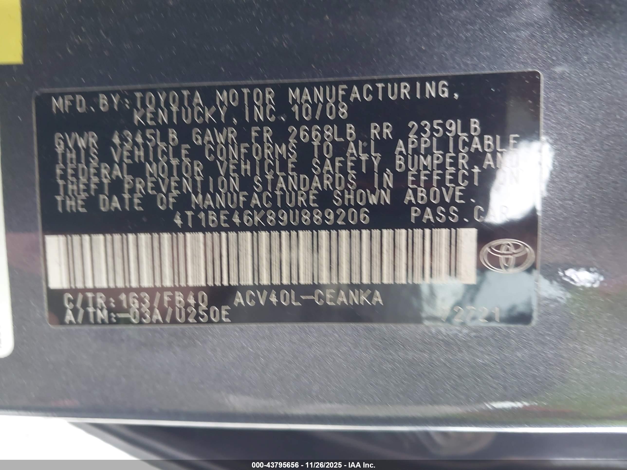 TOYOTA CAMRY image 9