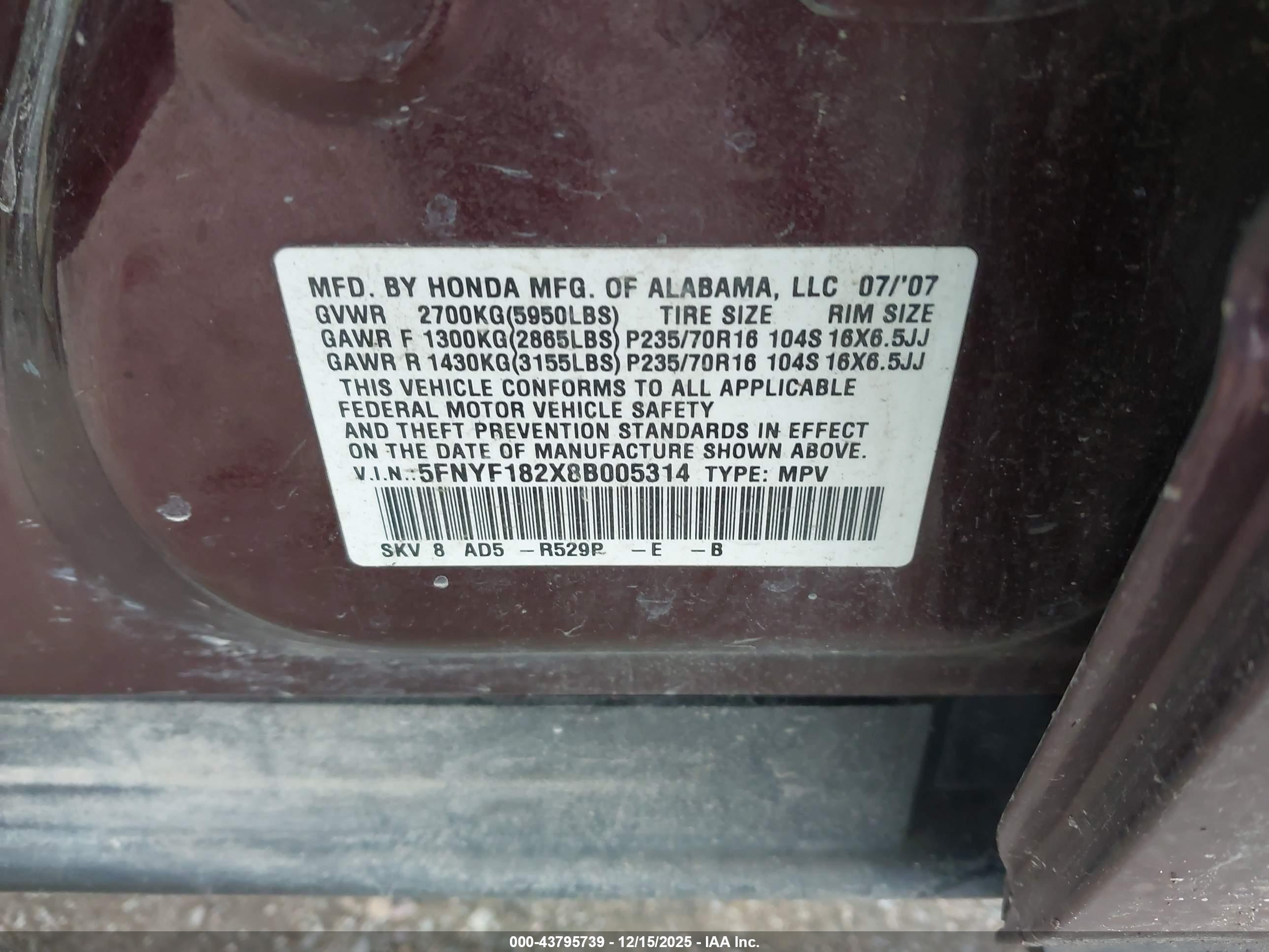 HONDA PILOT image 9