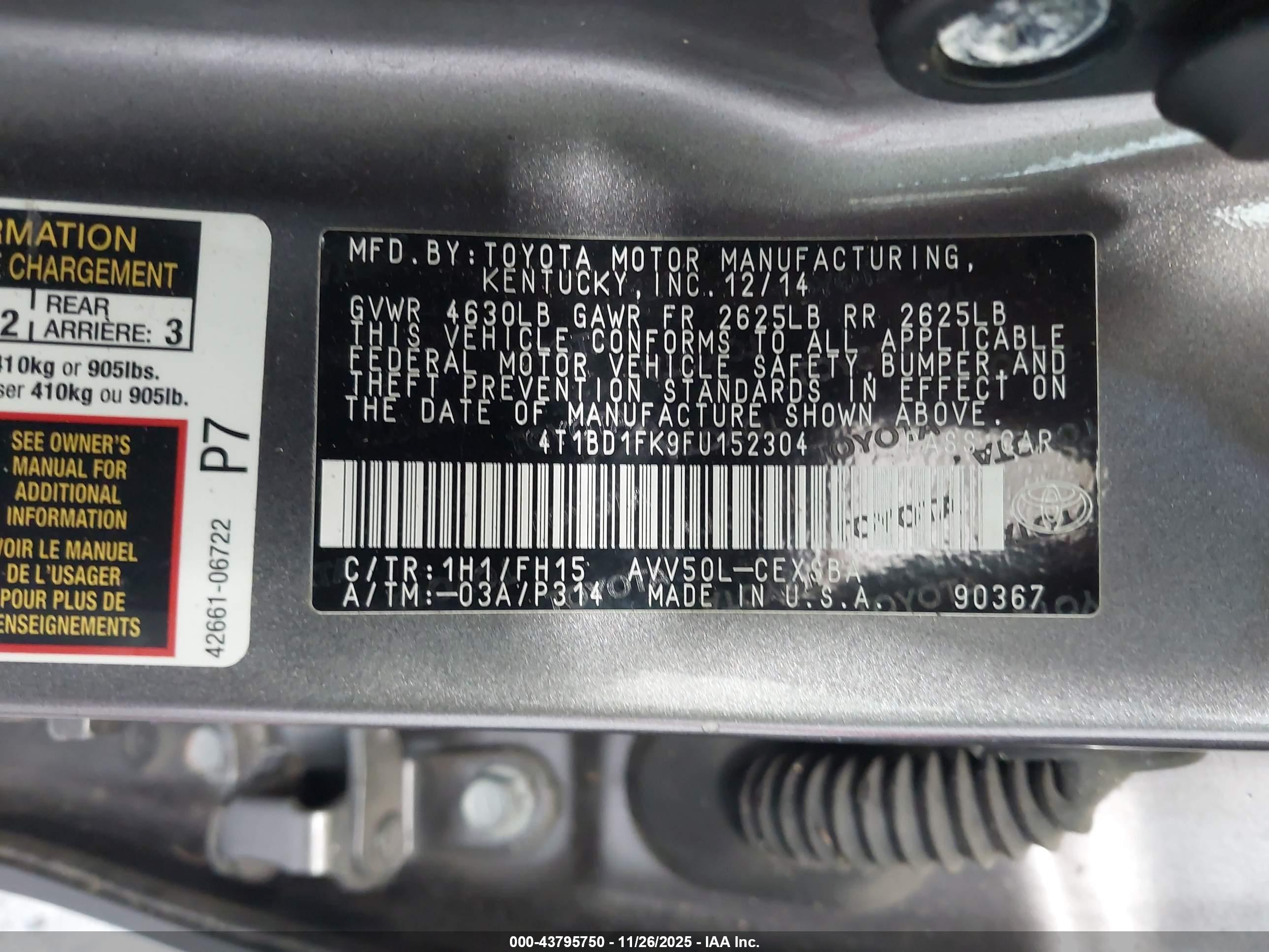 TOYOTA CAMRY image 9