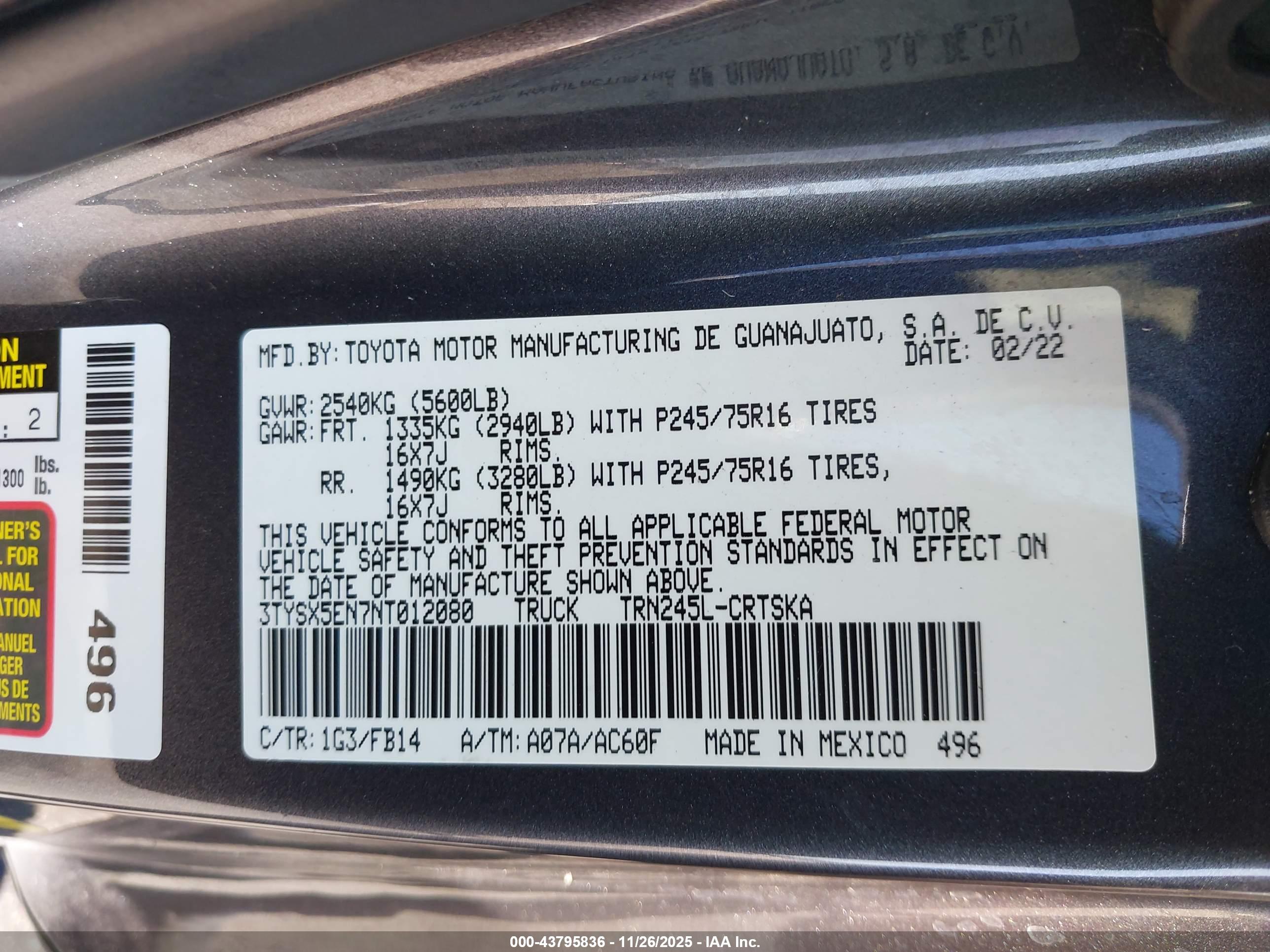 TOYOTA TACOMA image 9