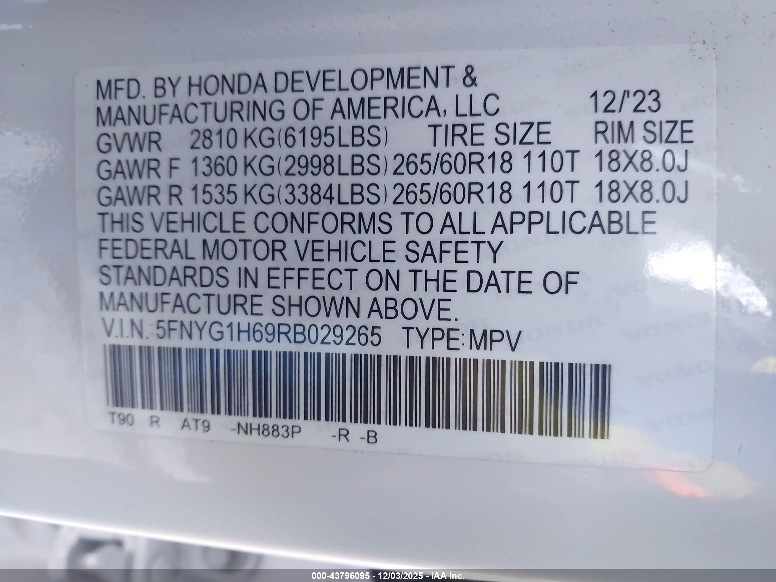 HONDA PILOT image 9