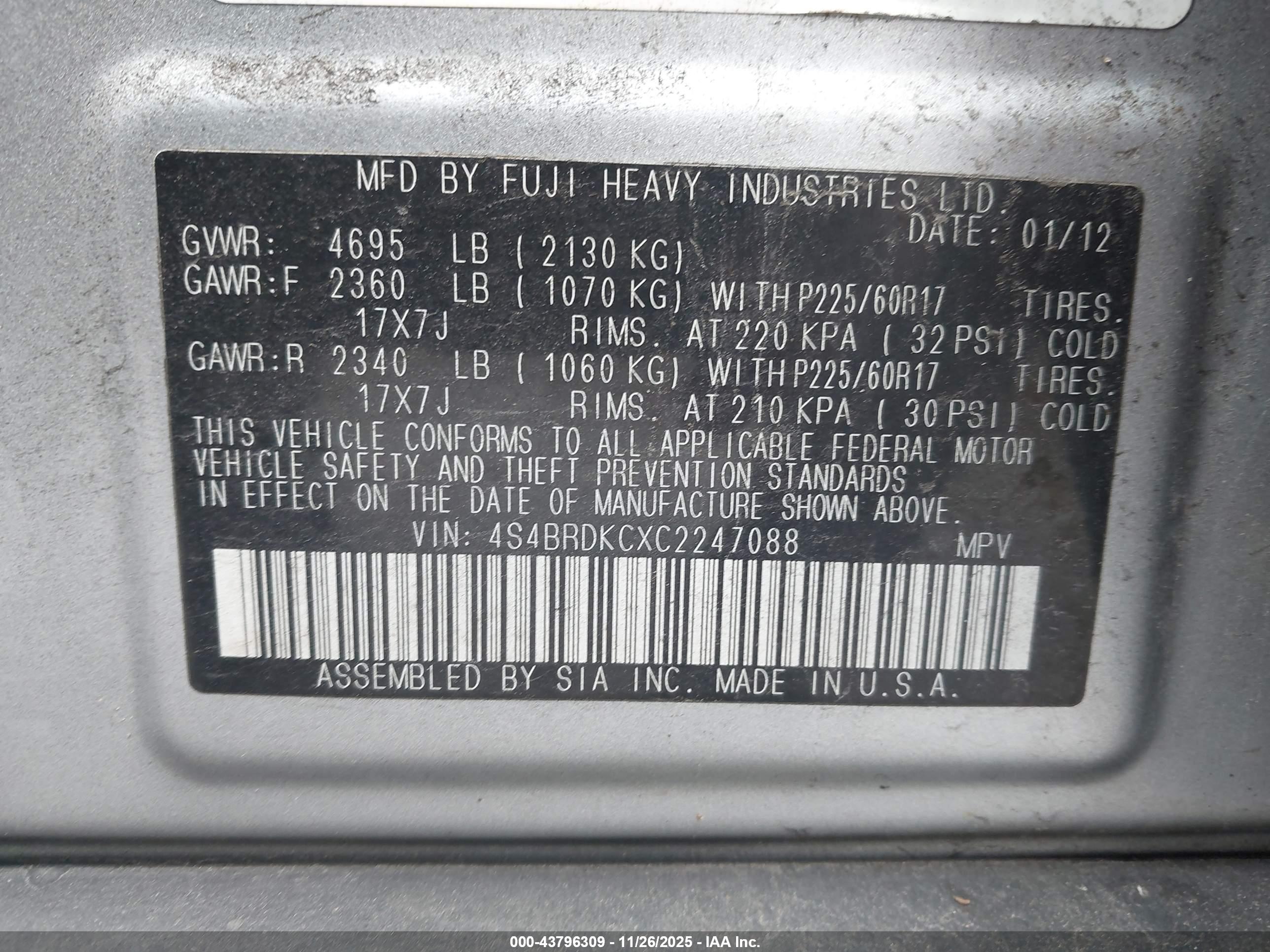 SUBARU OUTBACK image 9