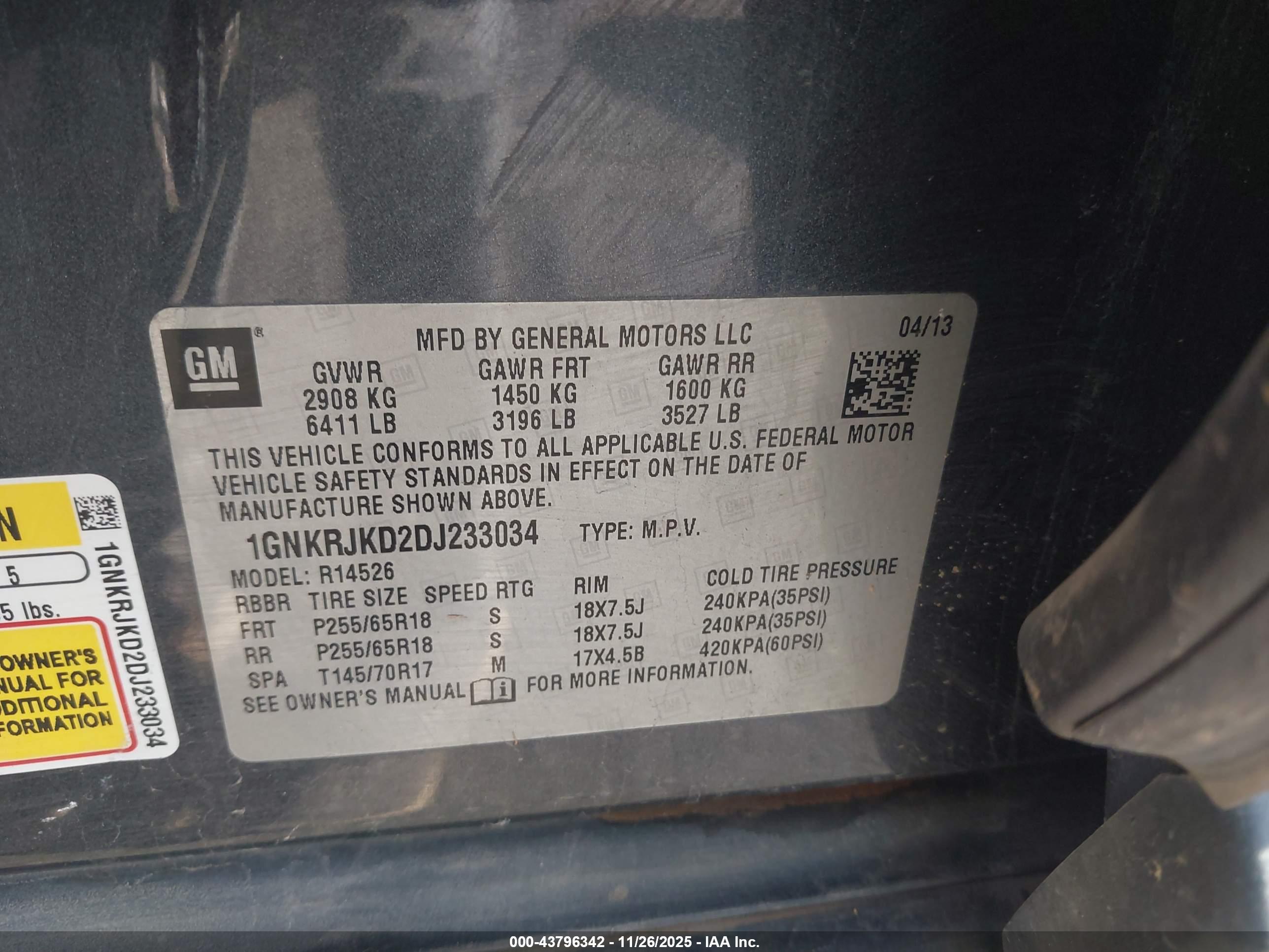 CHEVROLET TRAVERSE image 9