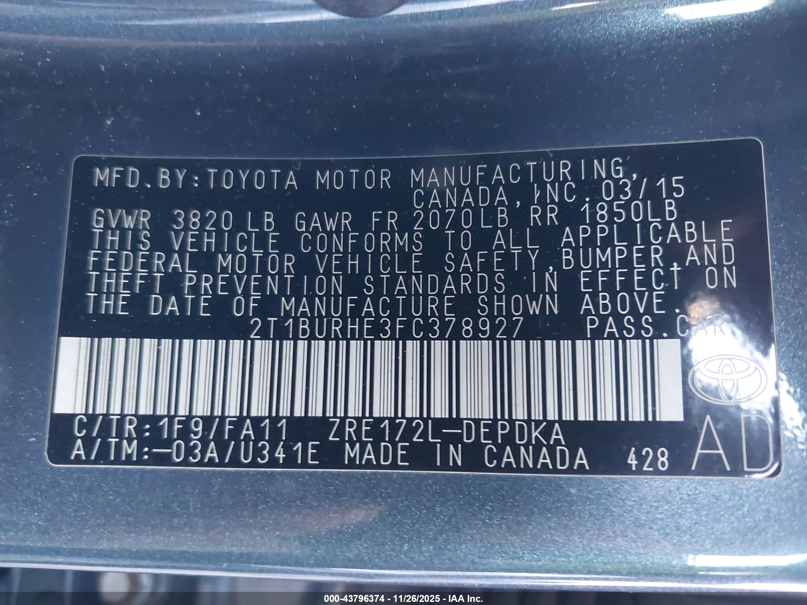 TOYOTA COROLLA image 9