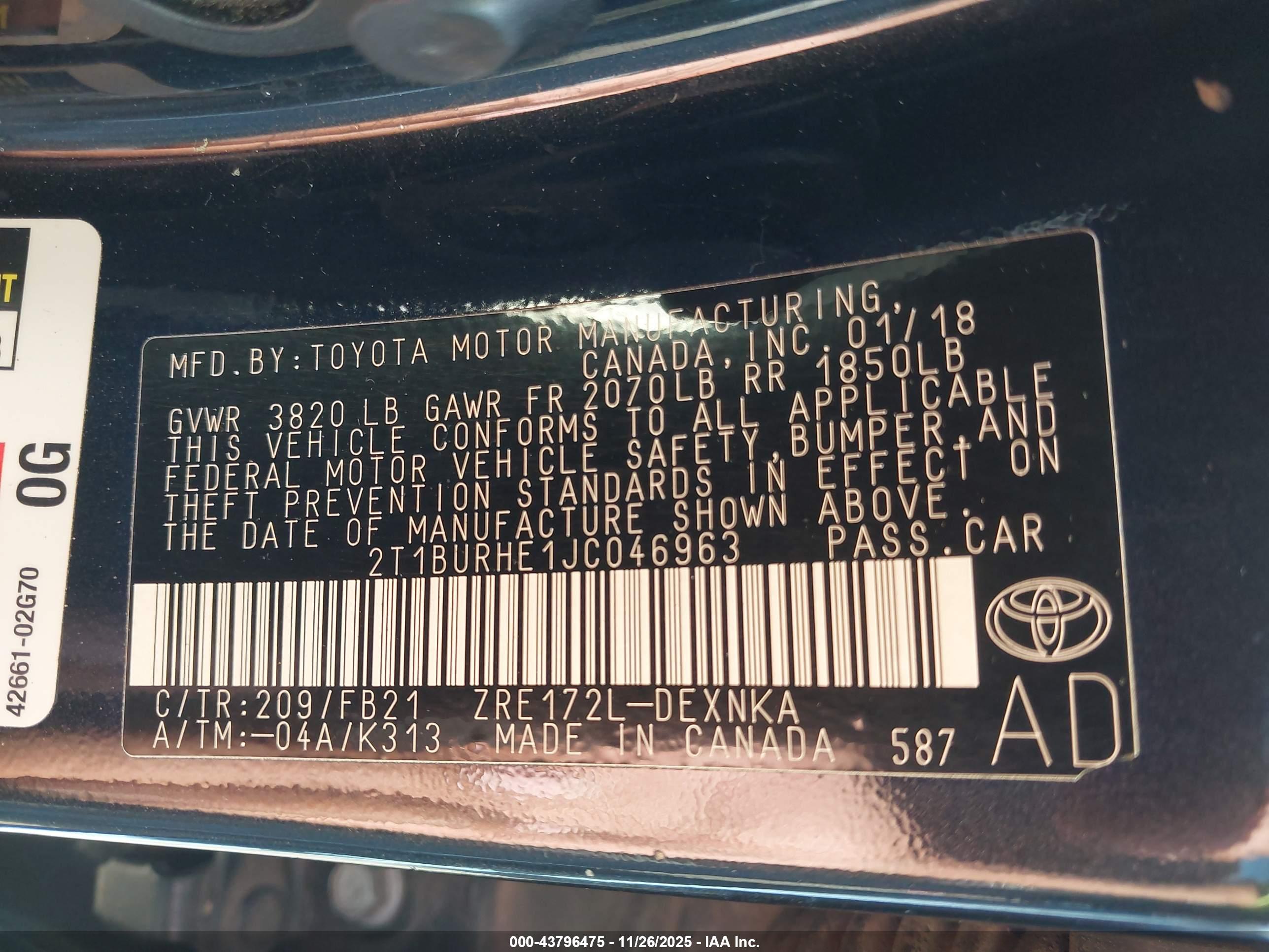 TOYOTA COROLLA image 9