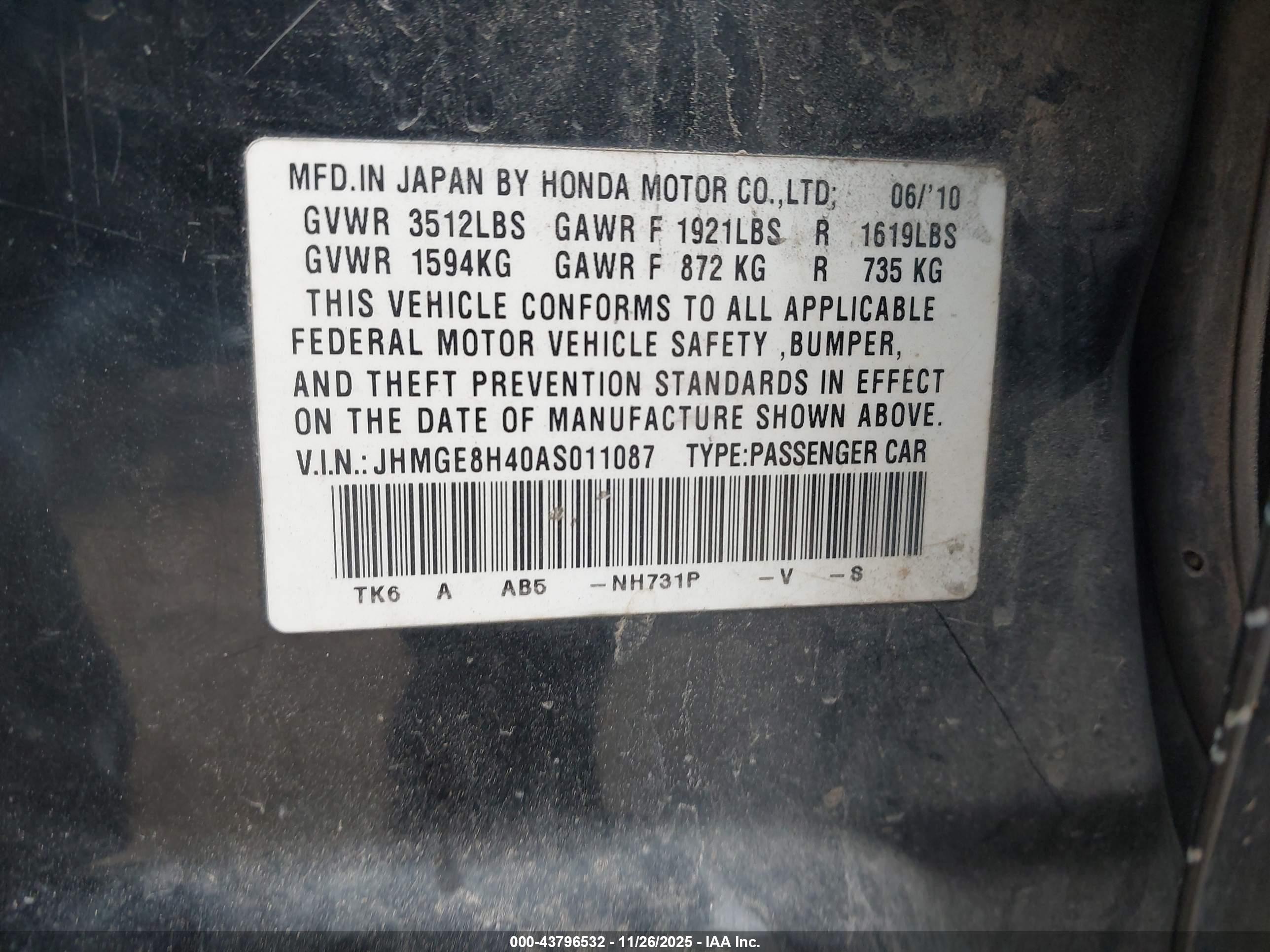 HONDA FIT image 9