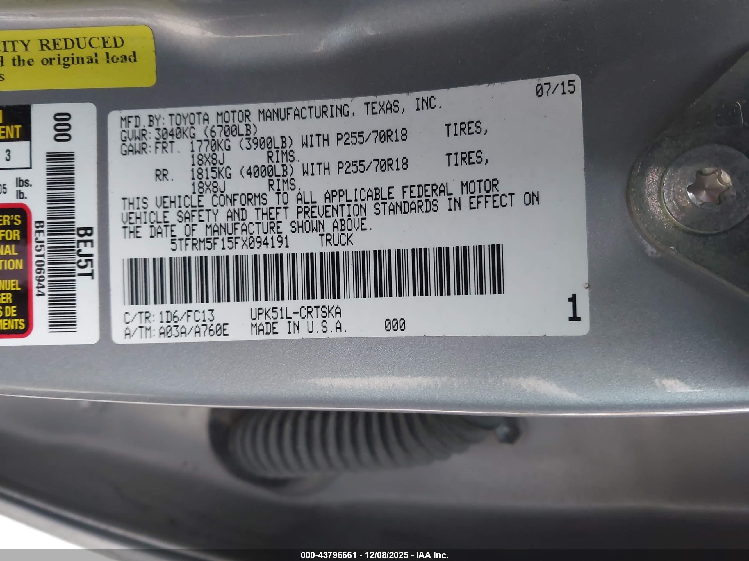 TOYOTA TUNDRA image 9