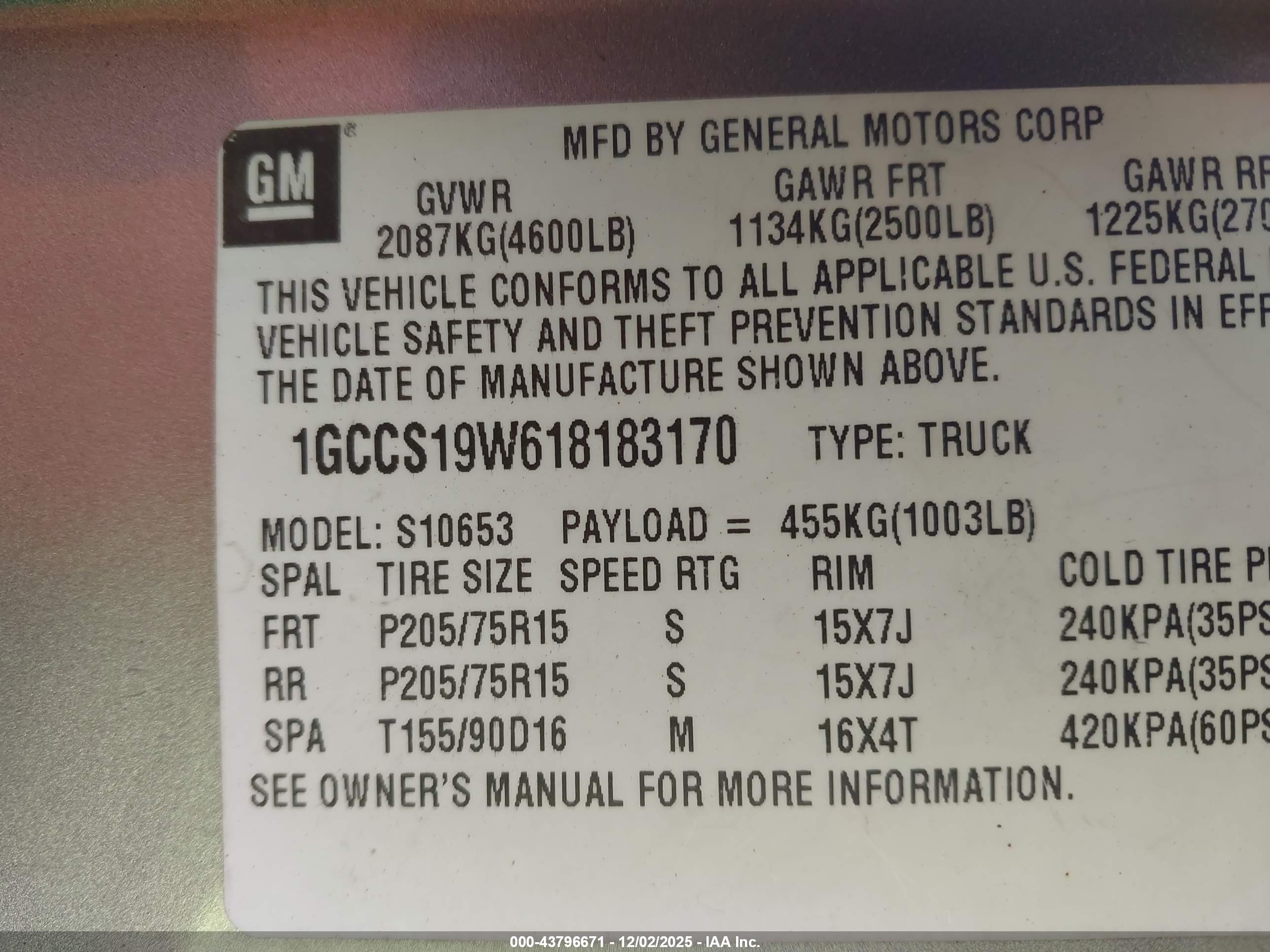 CHEVROLET S-10 image 9