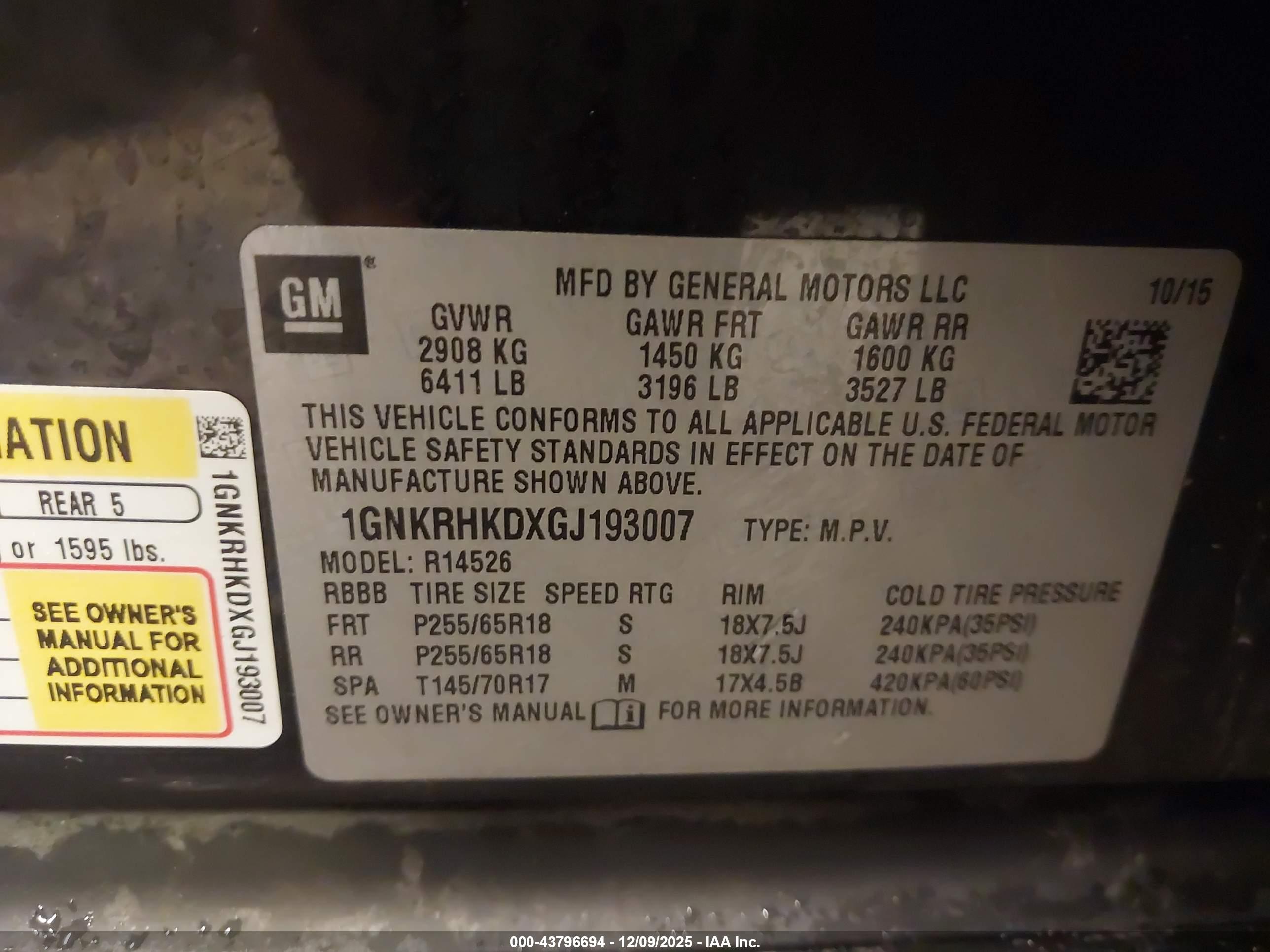 CHEVROLET TRAVERSE image 9