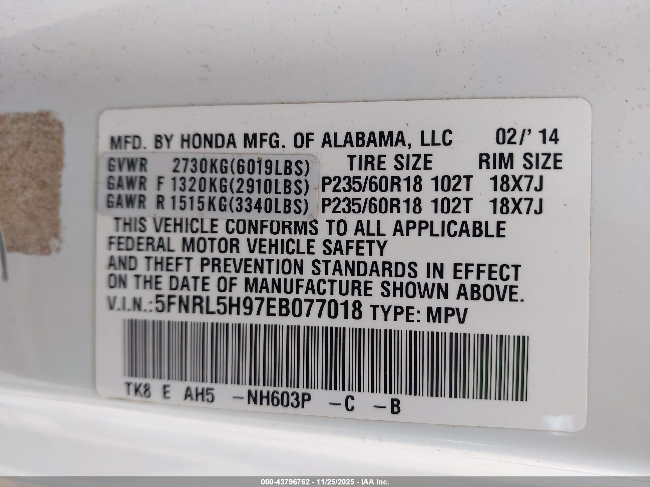 HONDA ODYSSEY image 9
